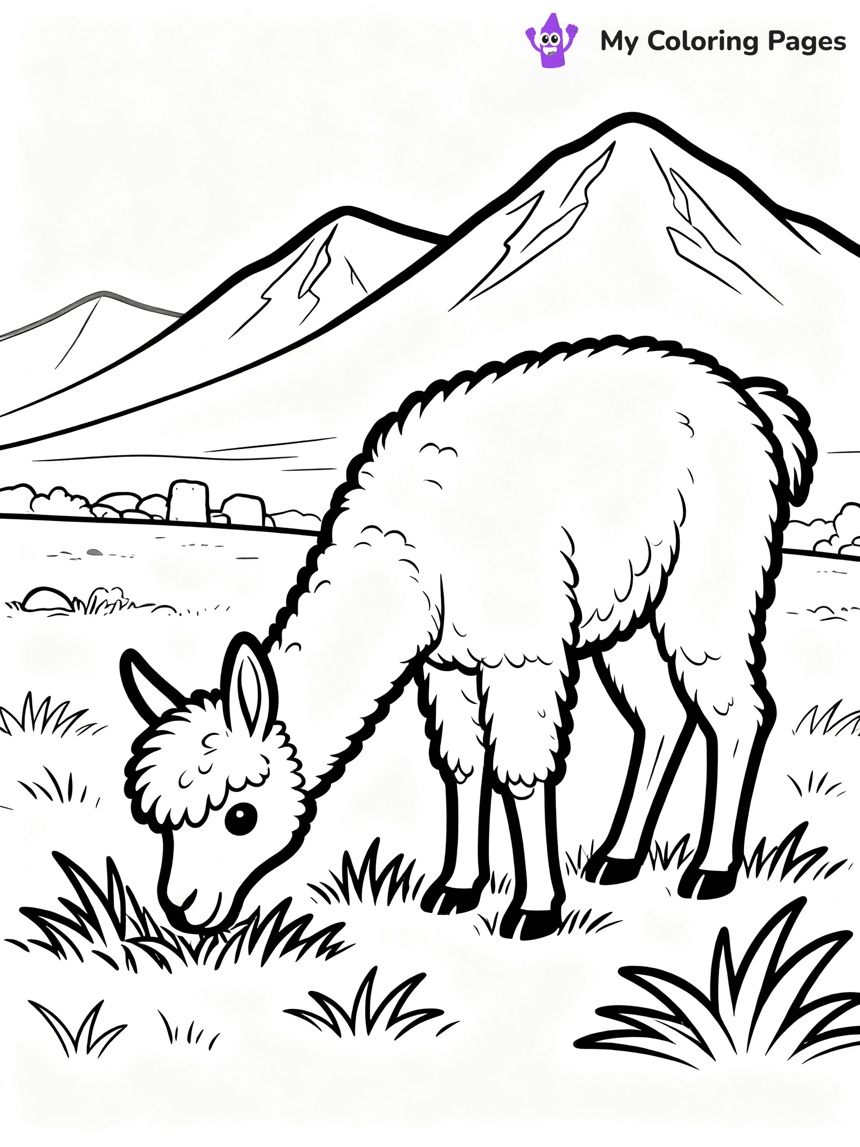 Llama Coloring Pages - 9