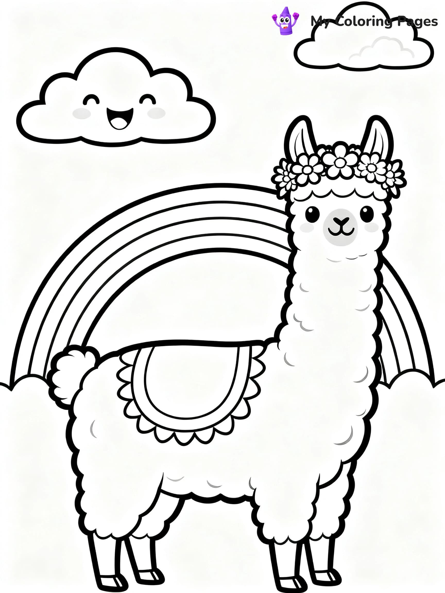 Llama Coloring Pages - 7