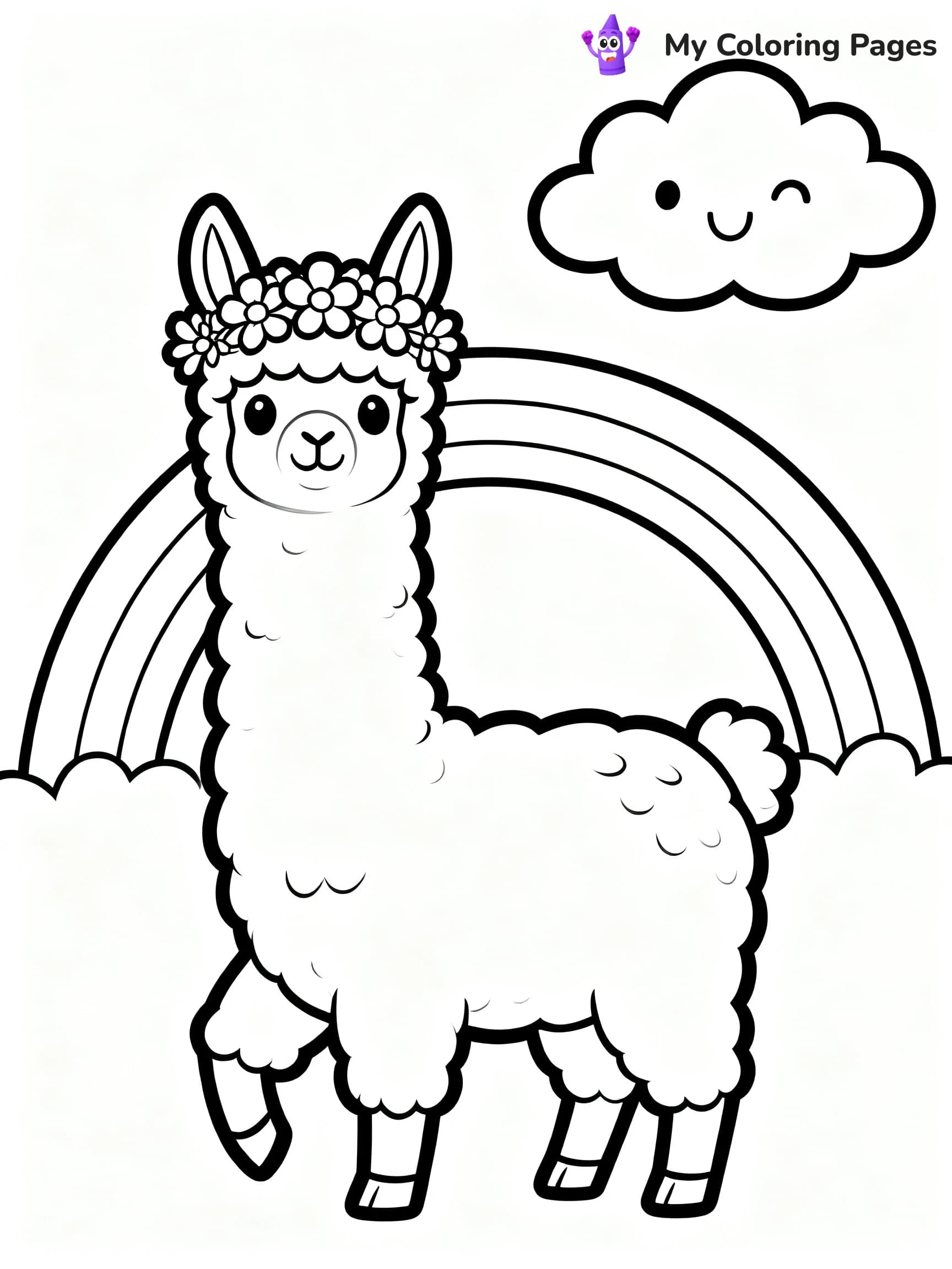 Llama Coloring Pages - 6