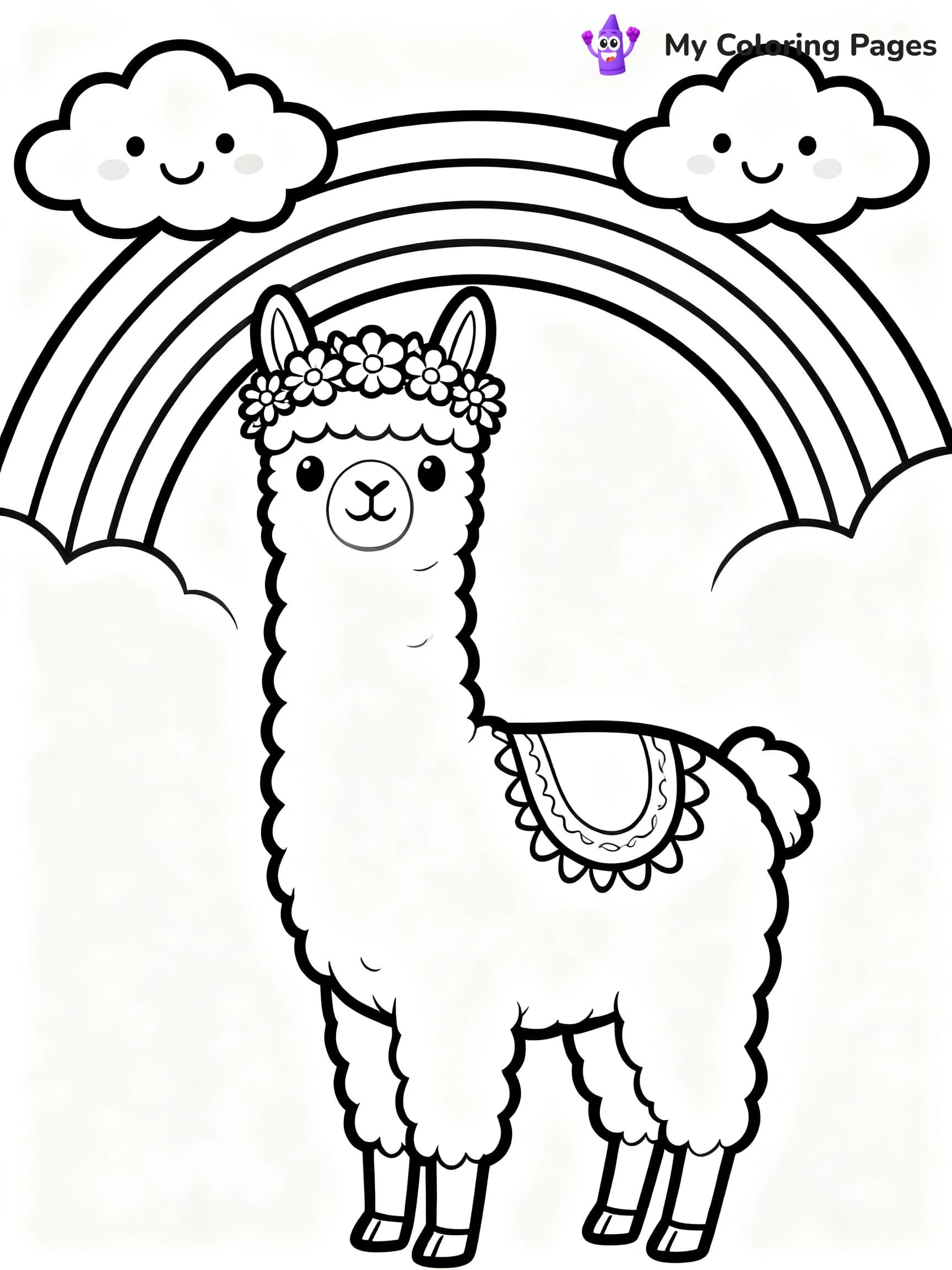 Llama Coloring Pages - 5
