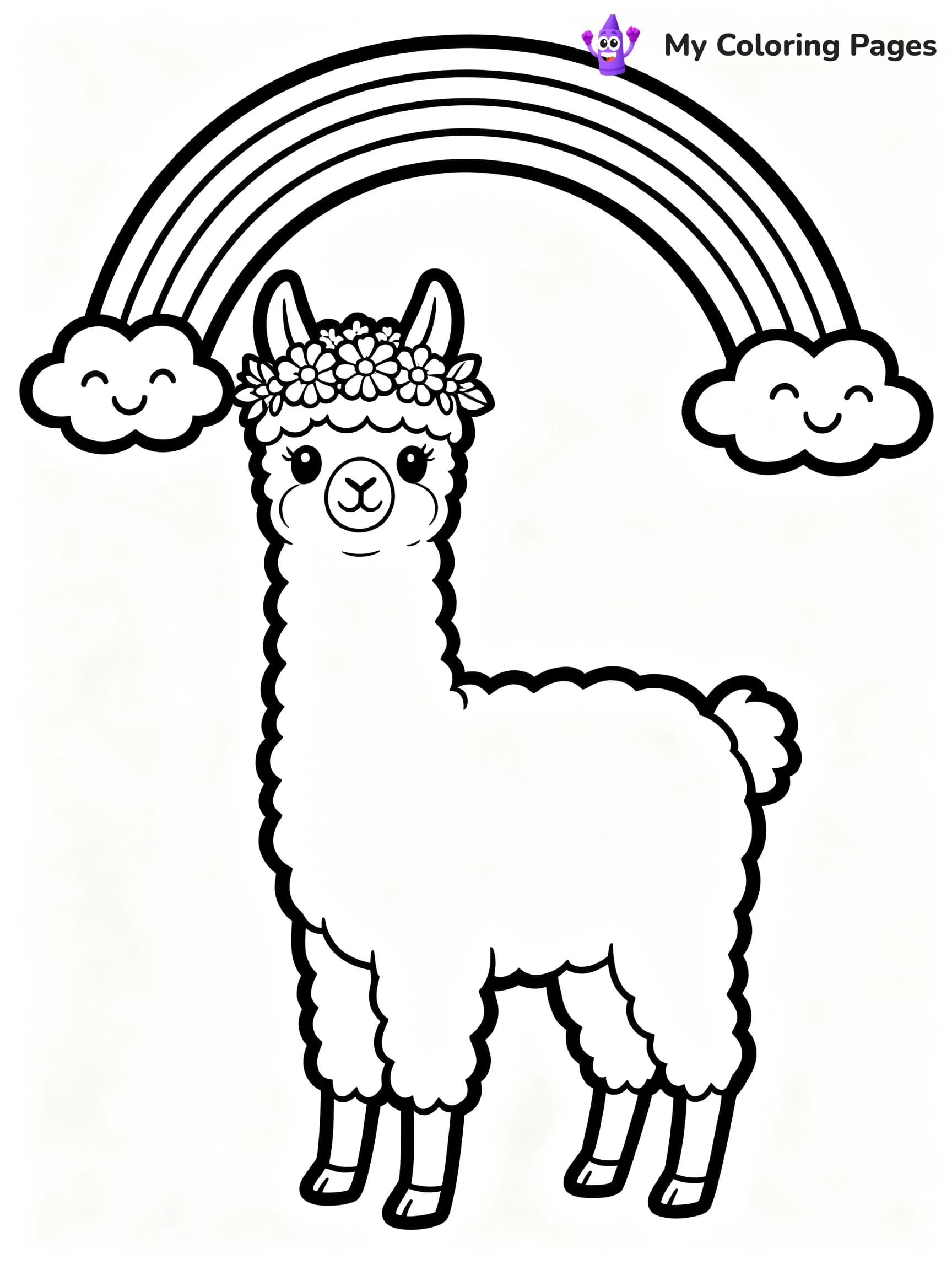 Llama Coloring Pages - 4