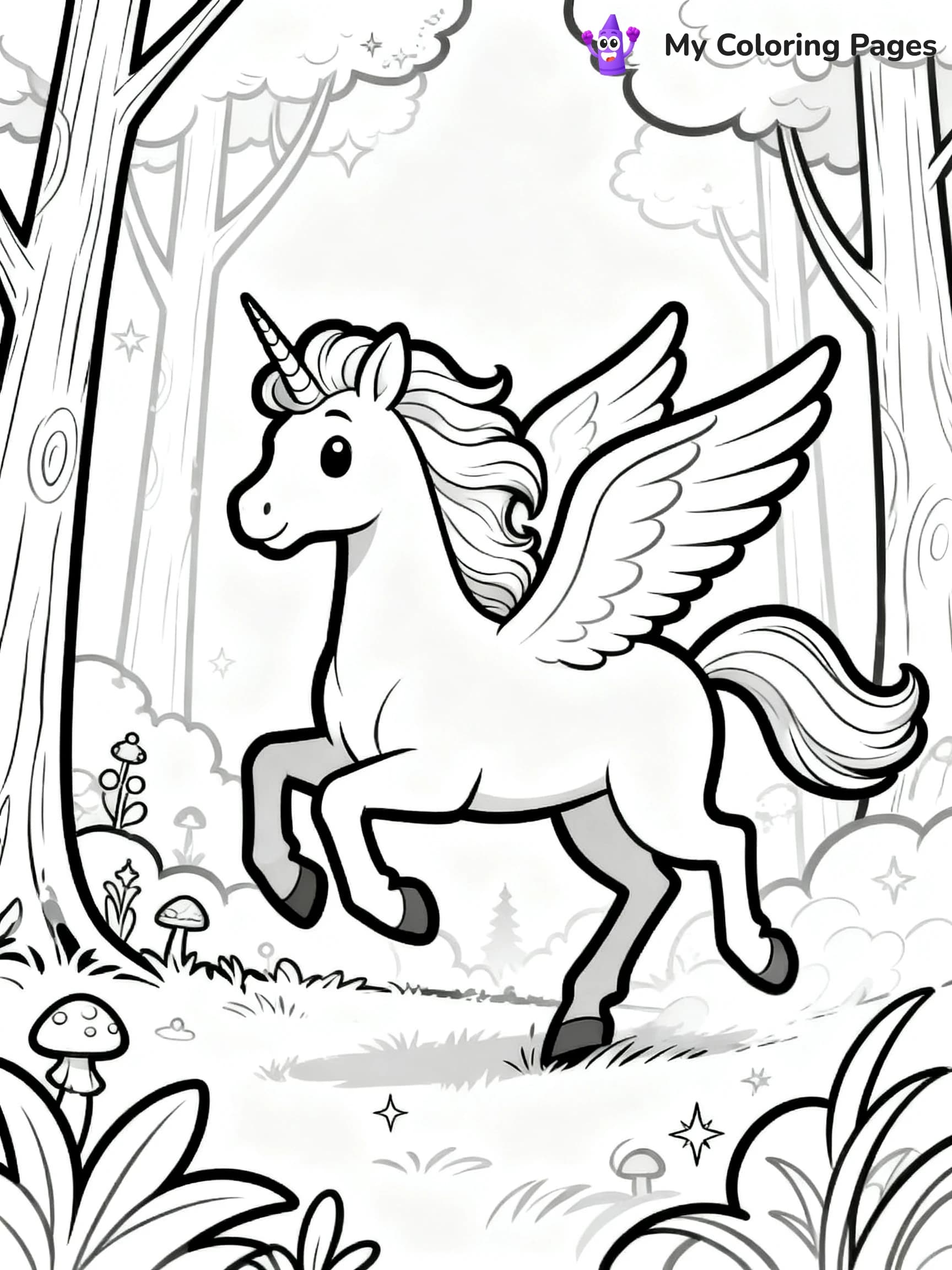 Pegasus Coloring Pages - 12