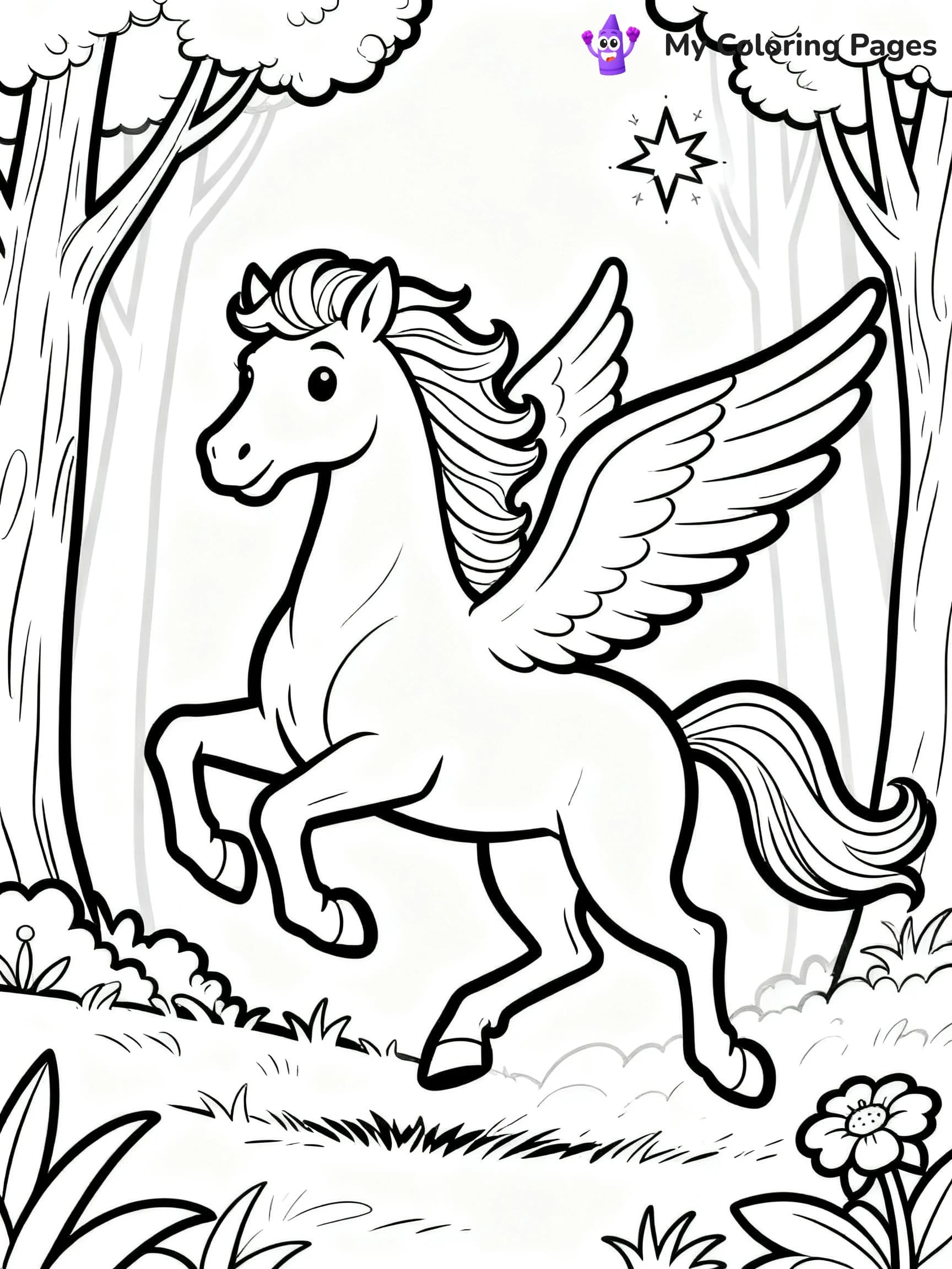 Pegasus Coloring Pages - 10
