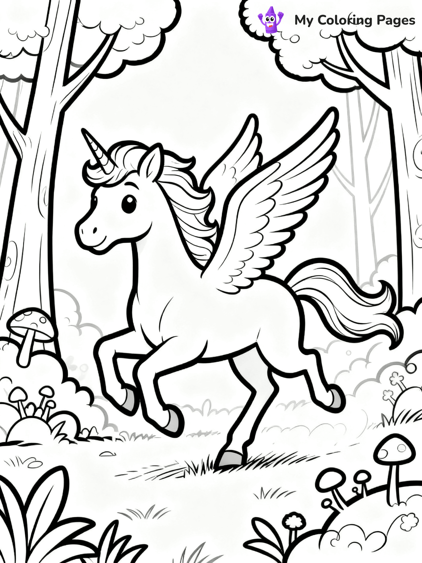 Pegasus Coloring Pages - 7