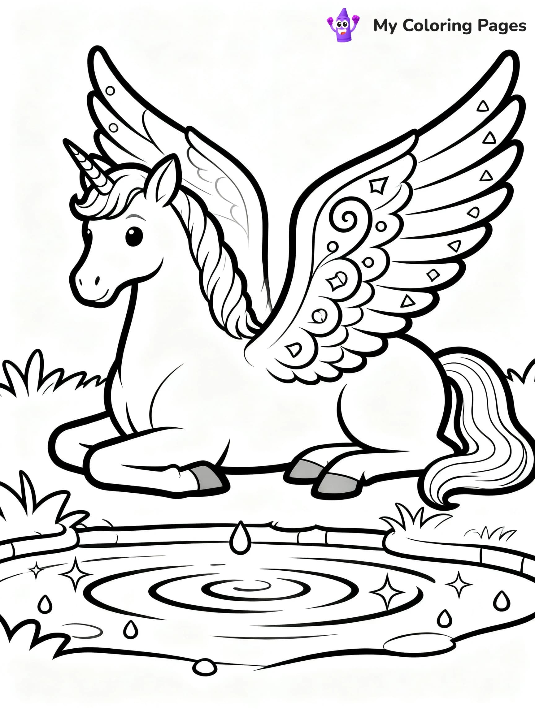 Pegasus Coloring Pages - 6