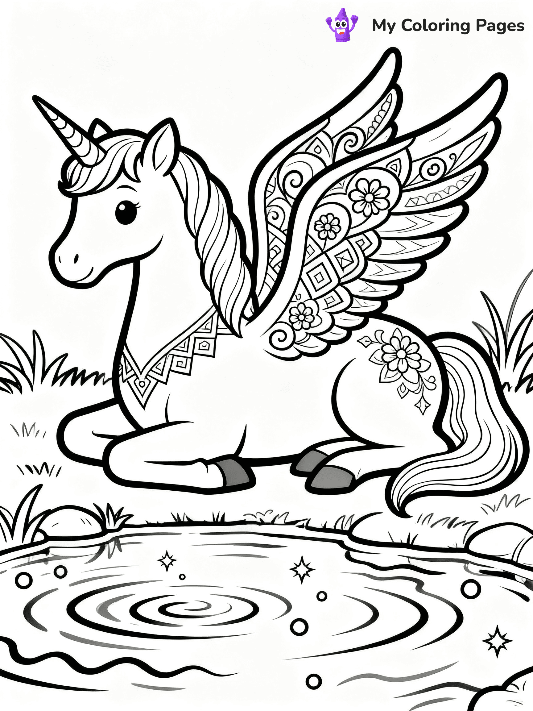 Pegasus Coloring Pages - 4