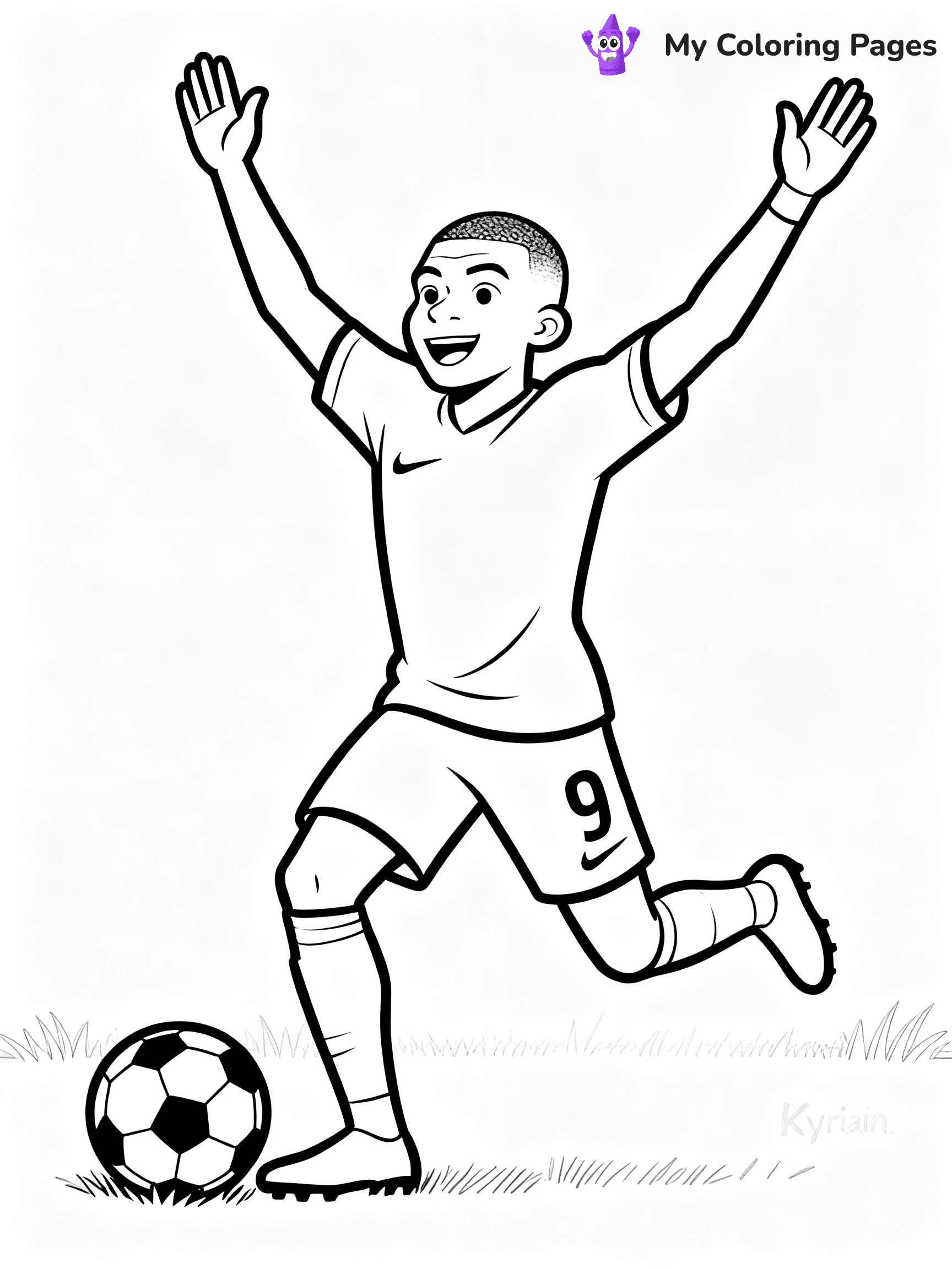 Kylian Mbappe Coloring Pages - 26