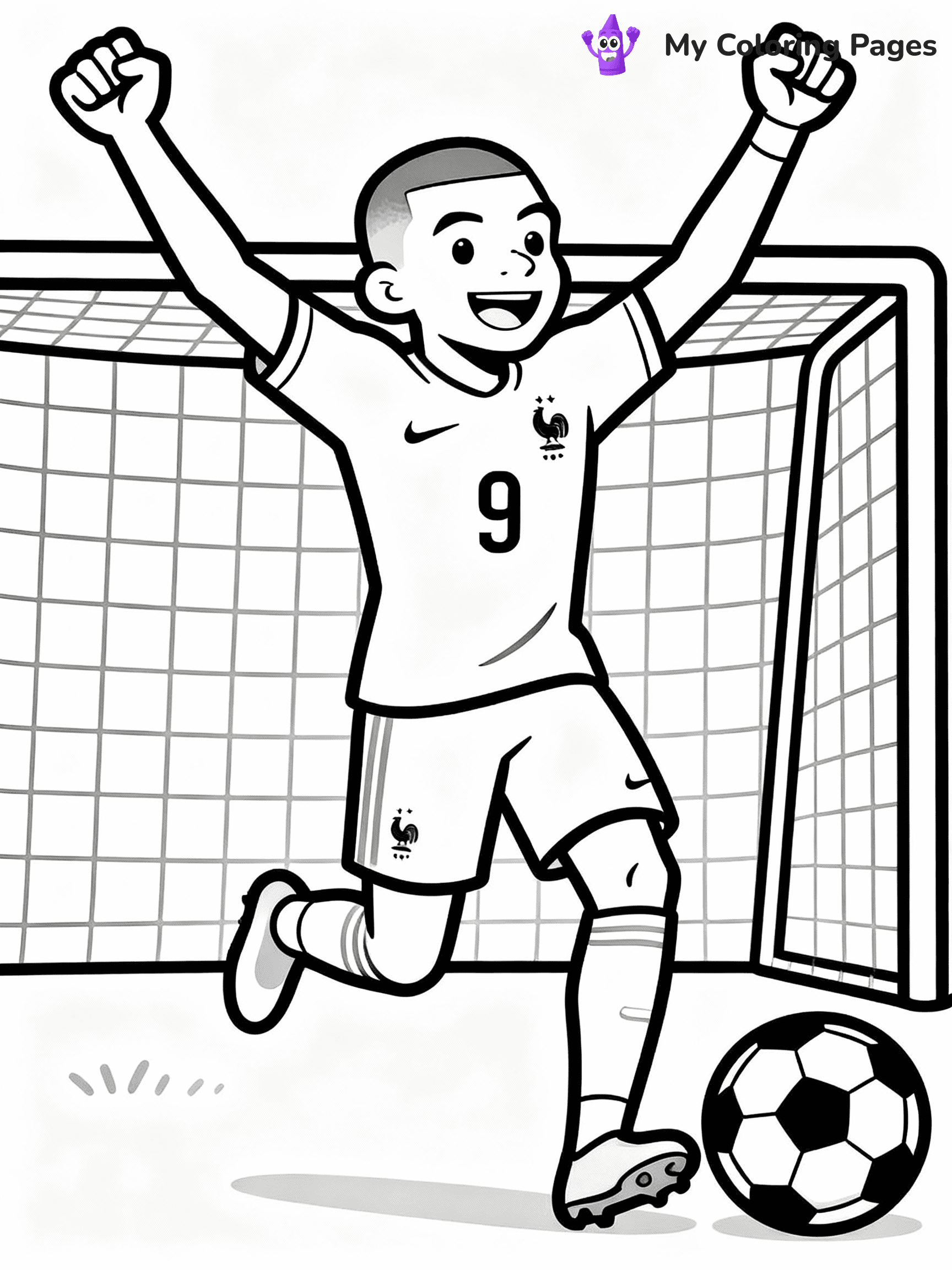 Kylian Mbappe Coloring Pages - 24