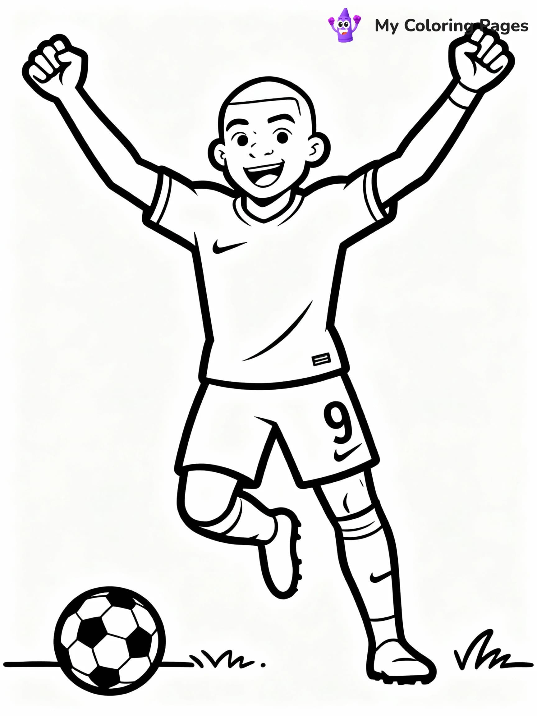 Kylian Mbappe Coloring Pages - 23
