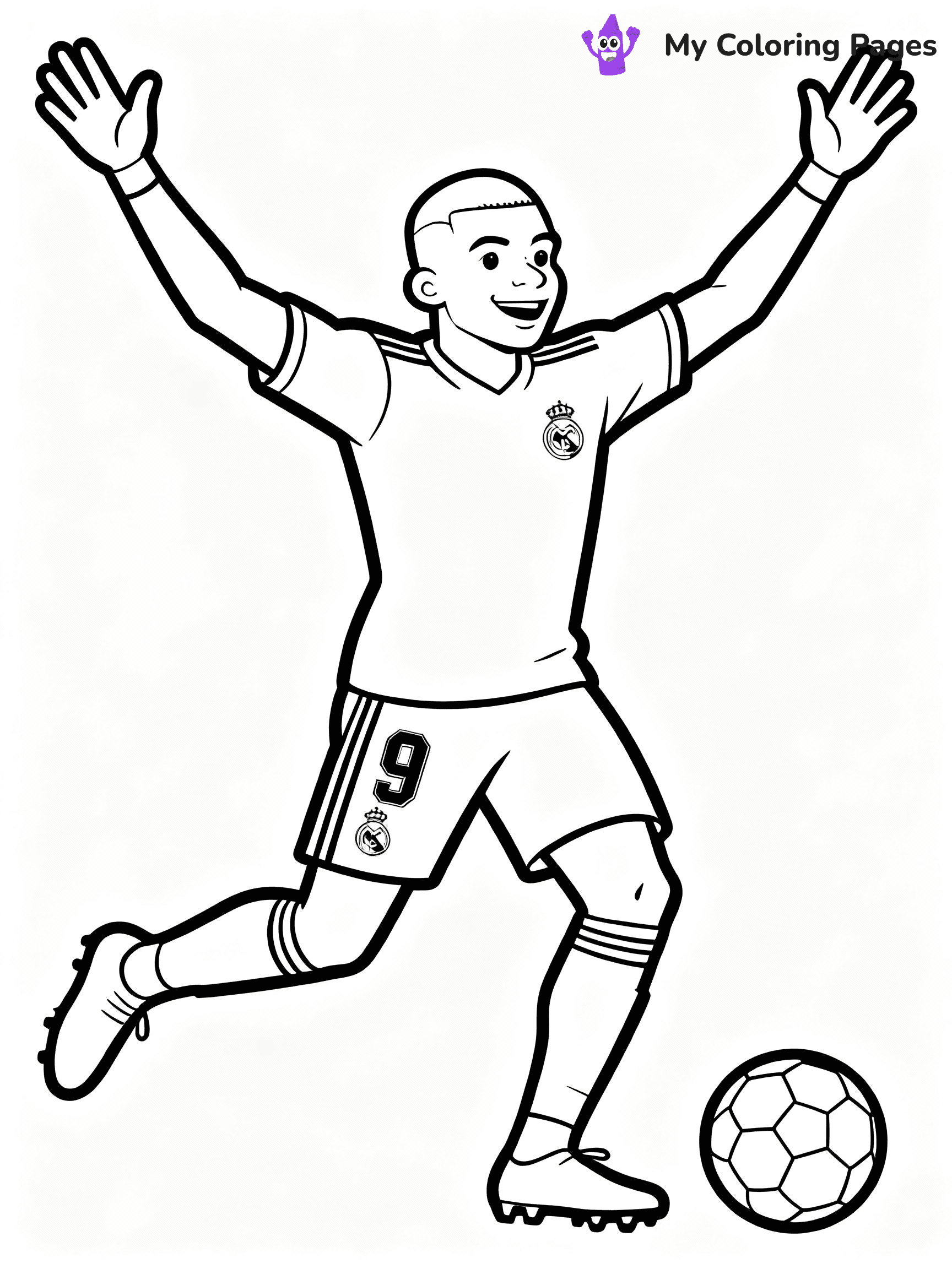 Kylian Mbappe Coloring Pages - 22