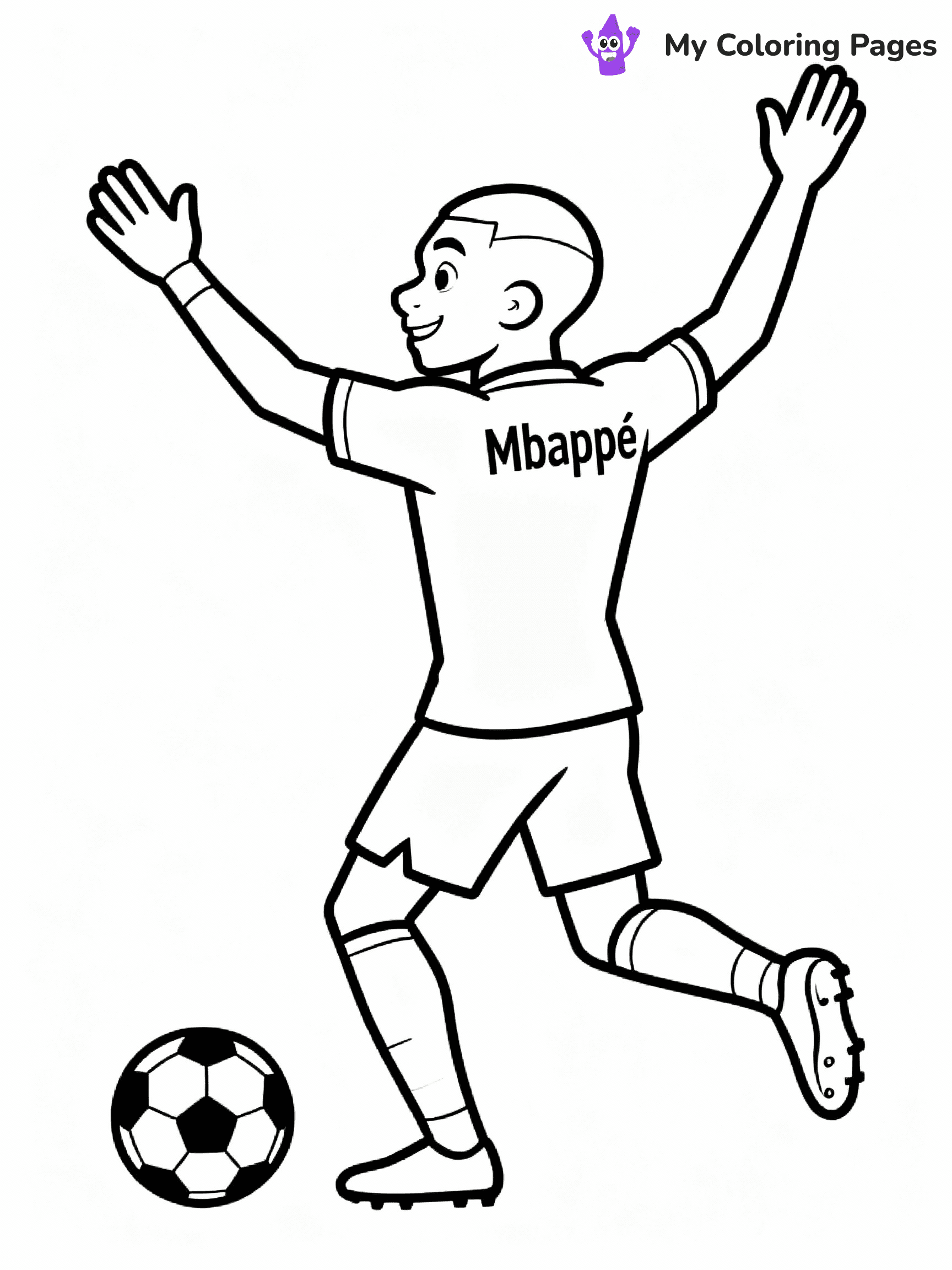 Kylian Mbappe Coloring Pages - 16