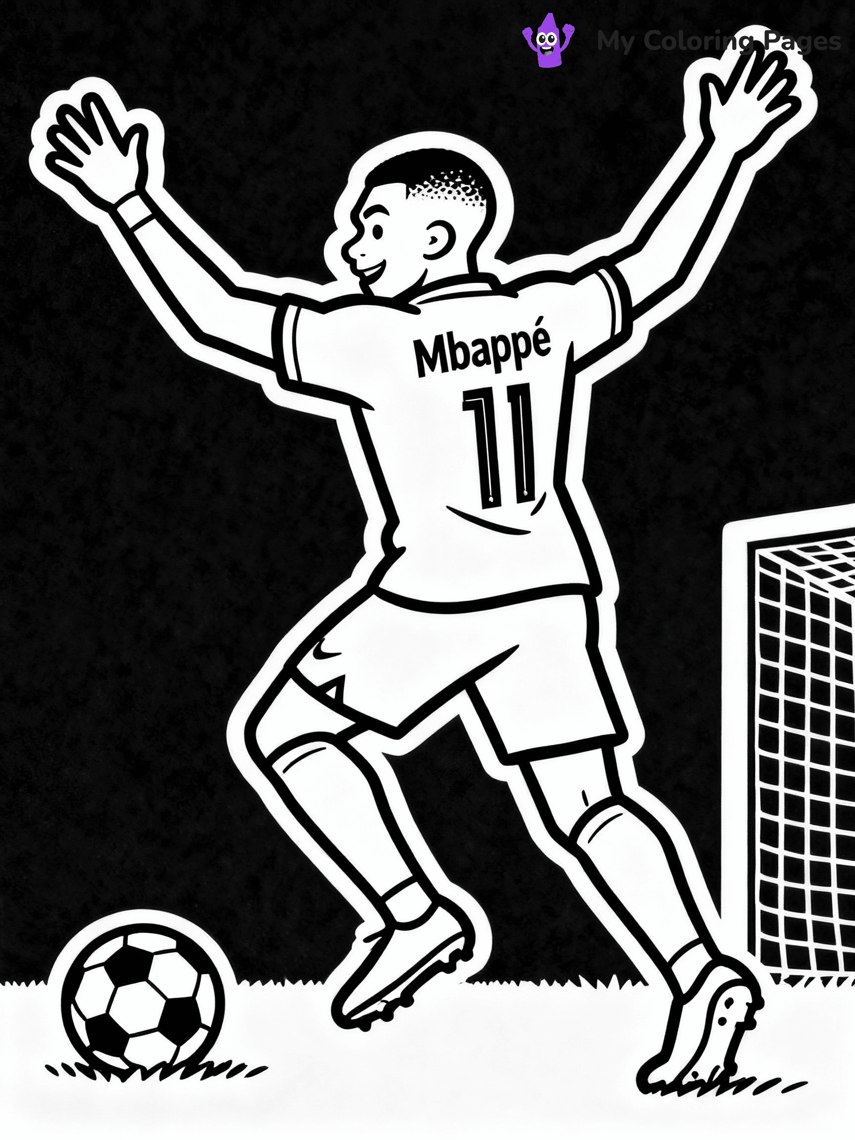 Kylian Mbappe Coloring Pages - 15