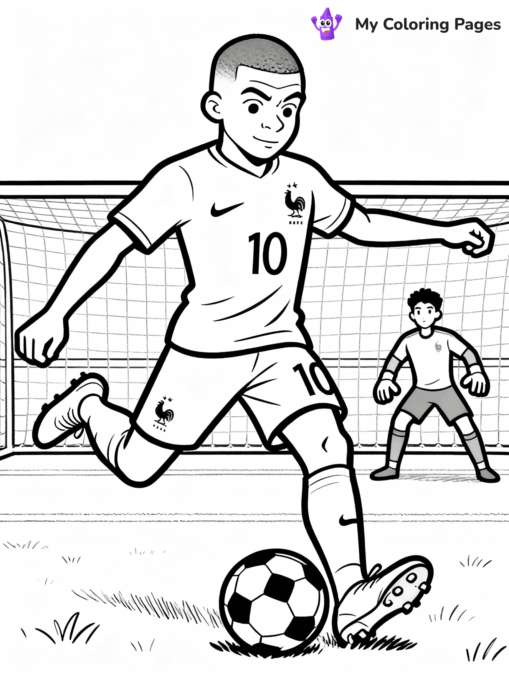 Kylian Mbappe Coloring Pages - 12