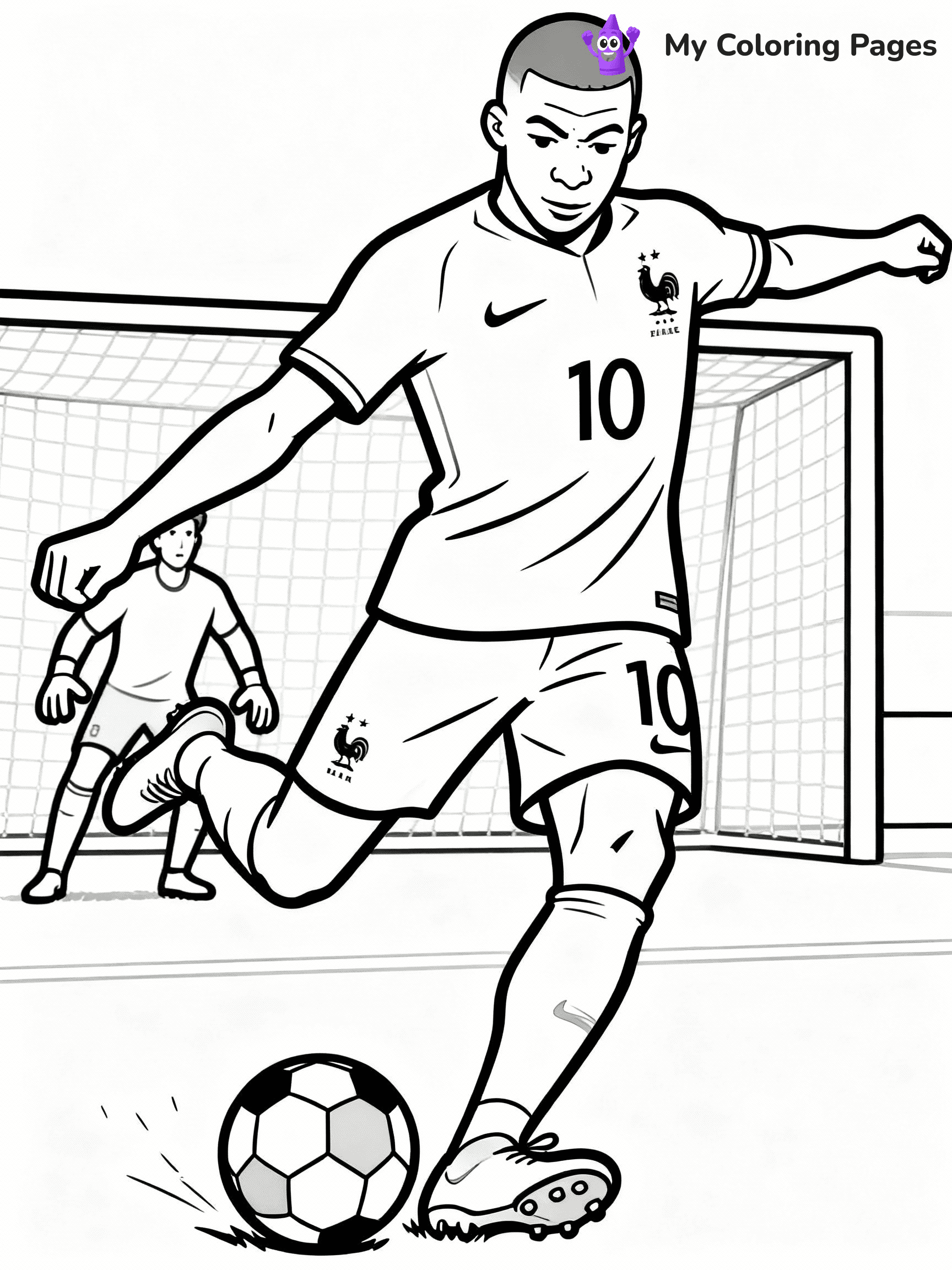 Kylian Mbappe Coloring Pages - 10