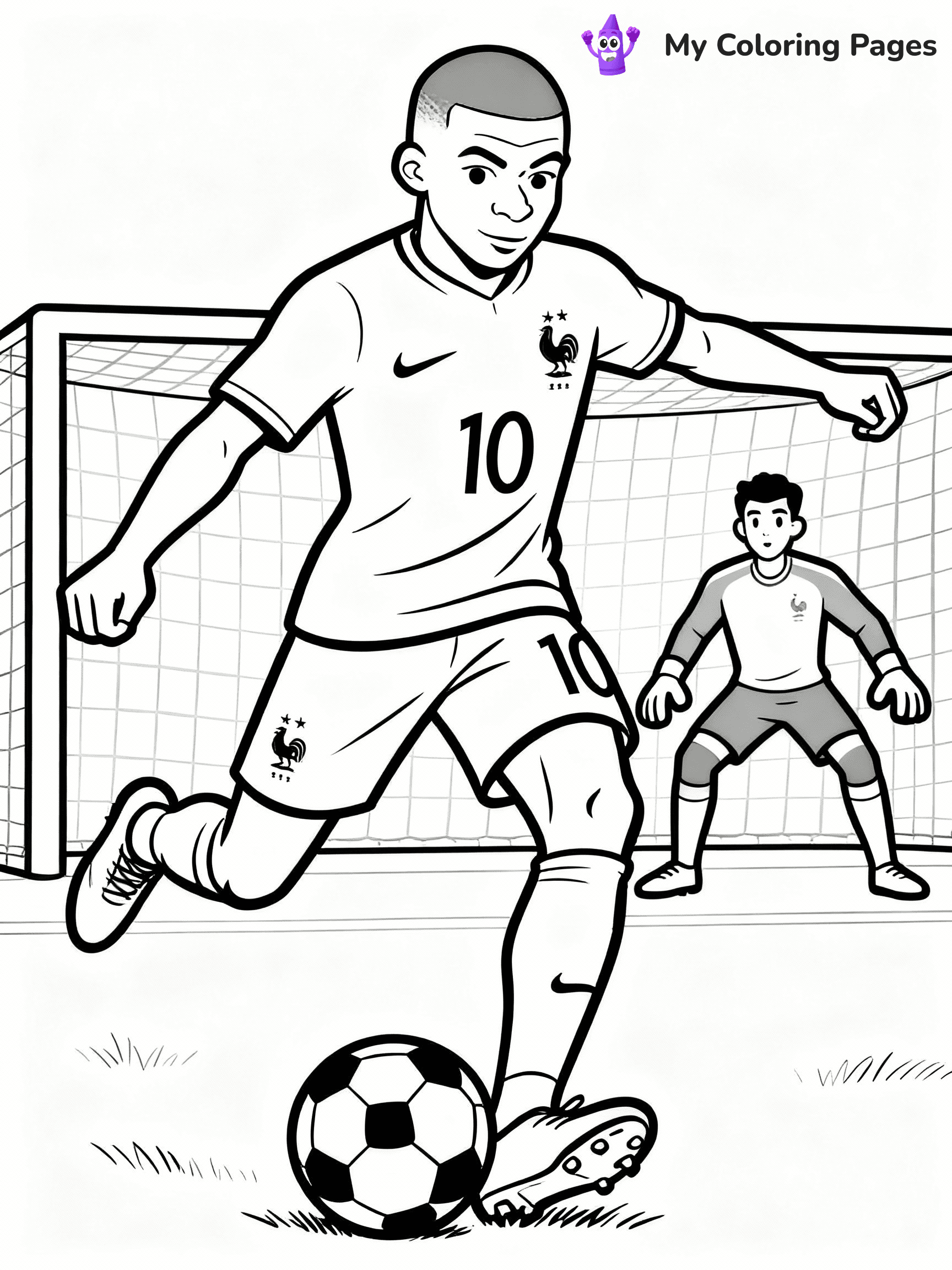 Kylian Mbappe Coloring Pages - 9