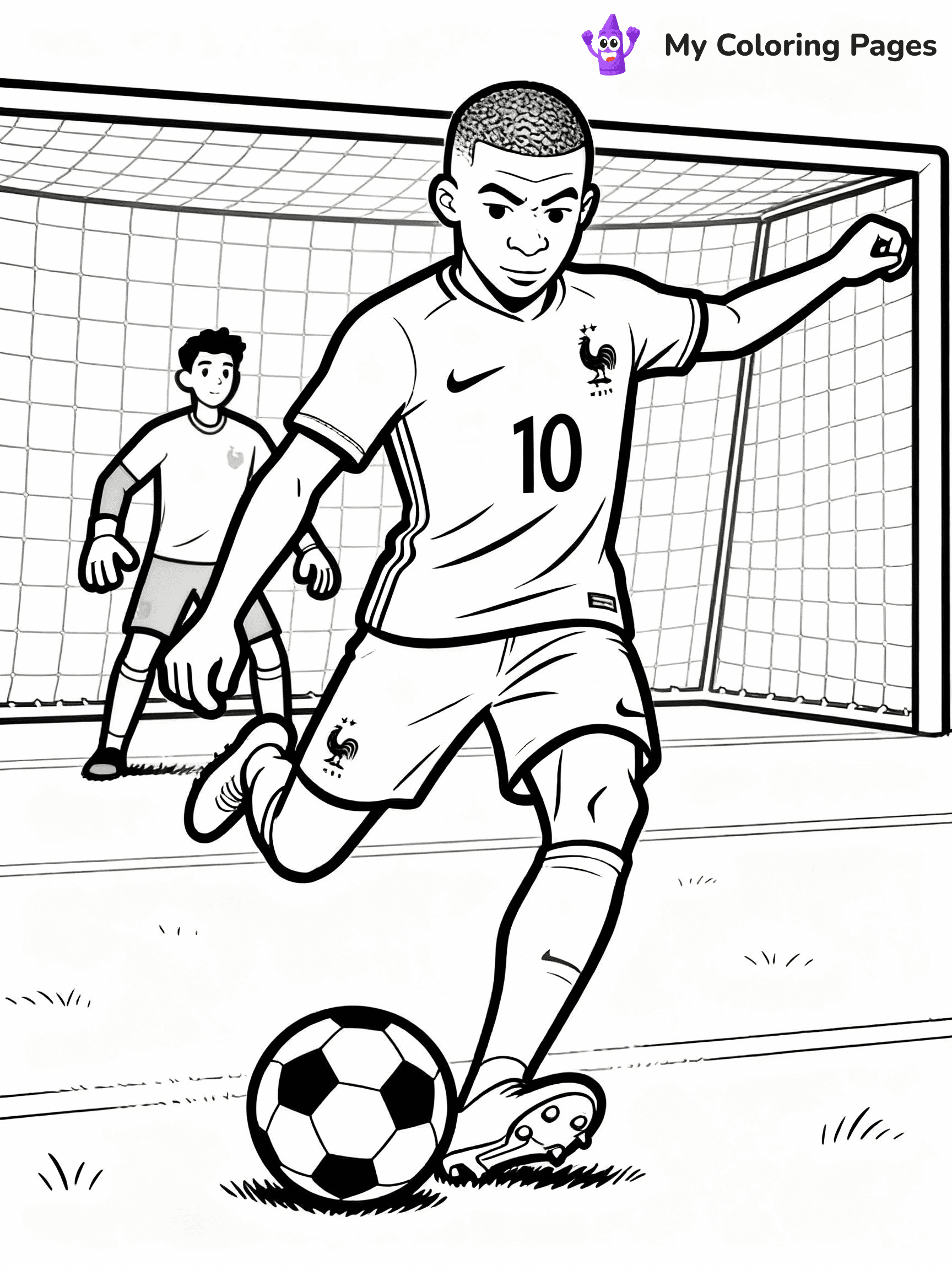 Kylian Mbappe Coloring Pages - 8