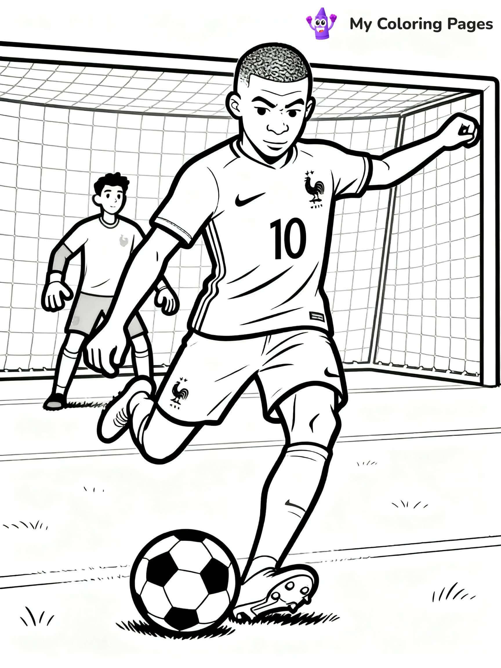 Kylian Mbappe Coloring Pages - 8