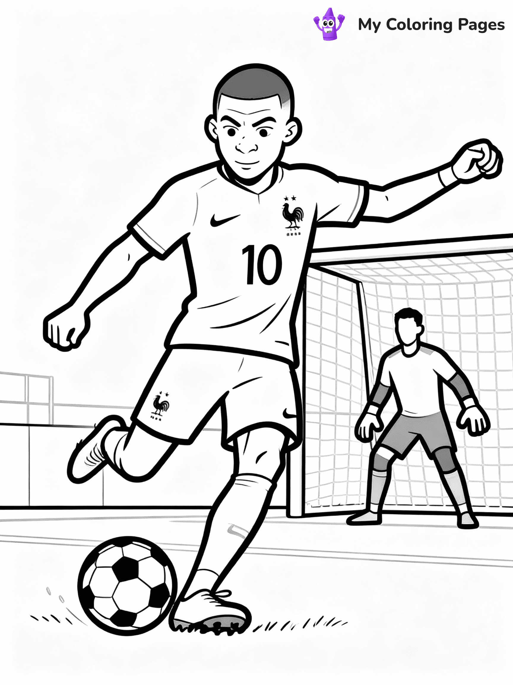 Kylian Mbappe Coloring Pages - 7