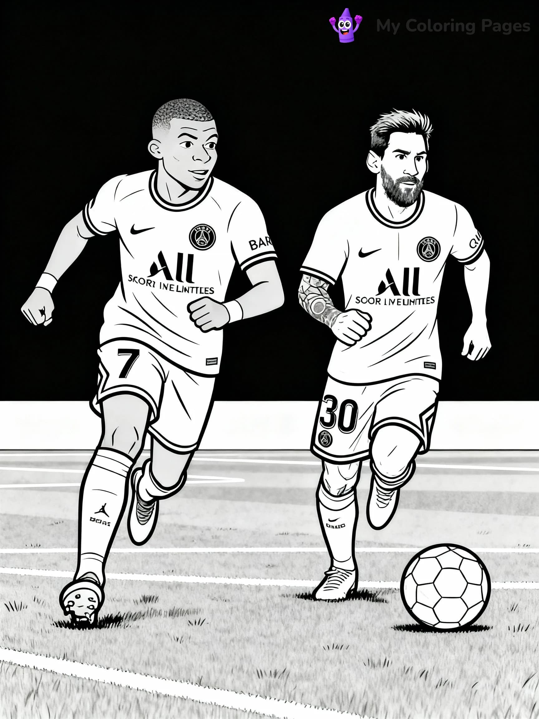 Kylian Mbappe Coloring Pages - 4