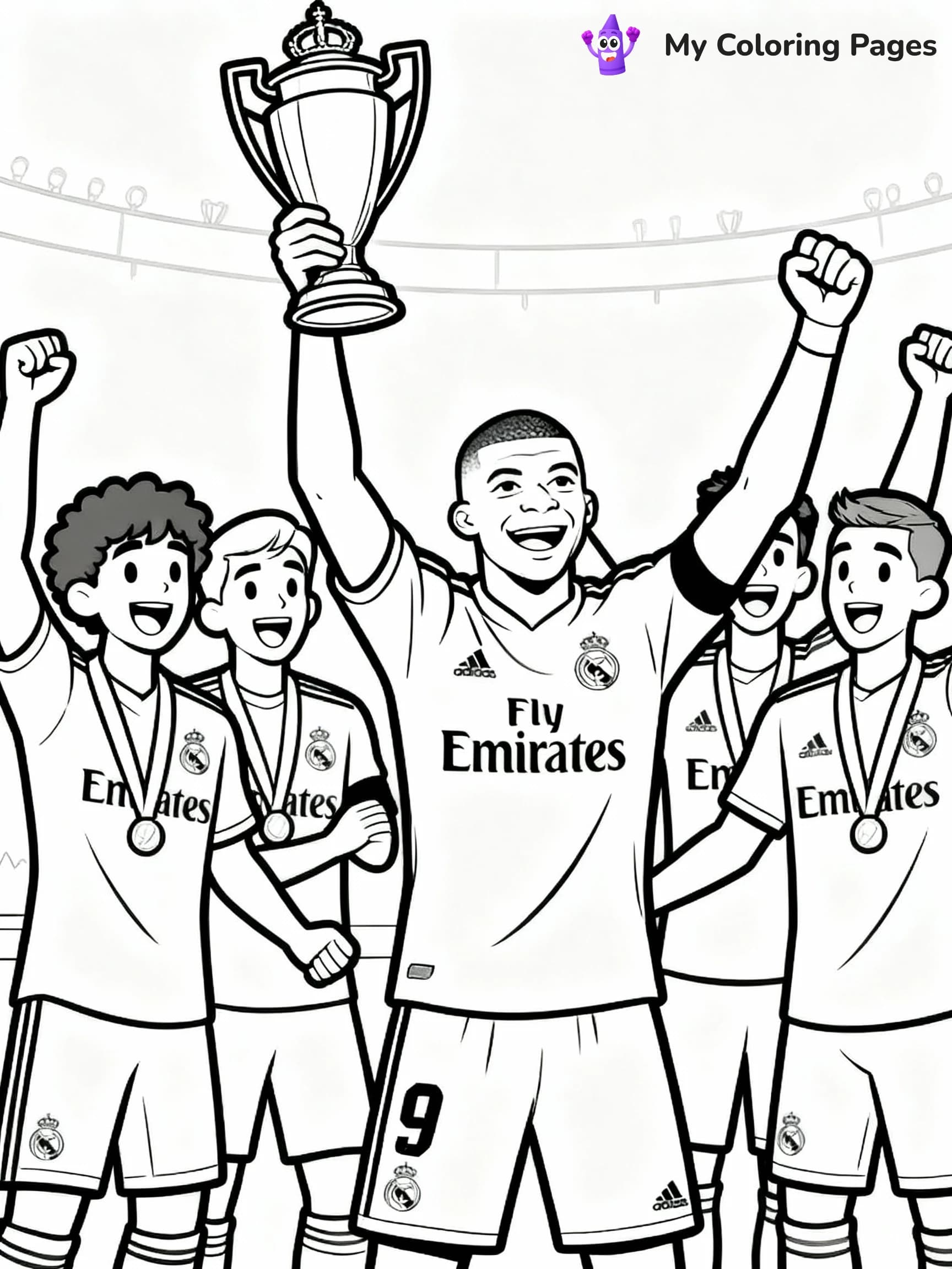 Kylian Mbappe Coloring Pages - 1