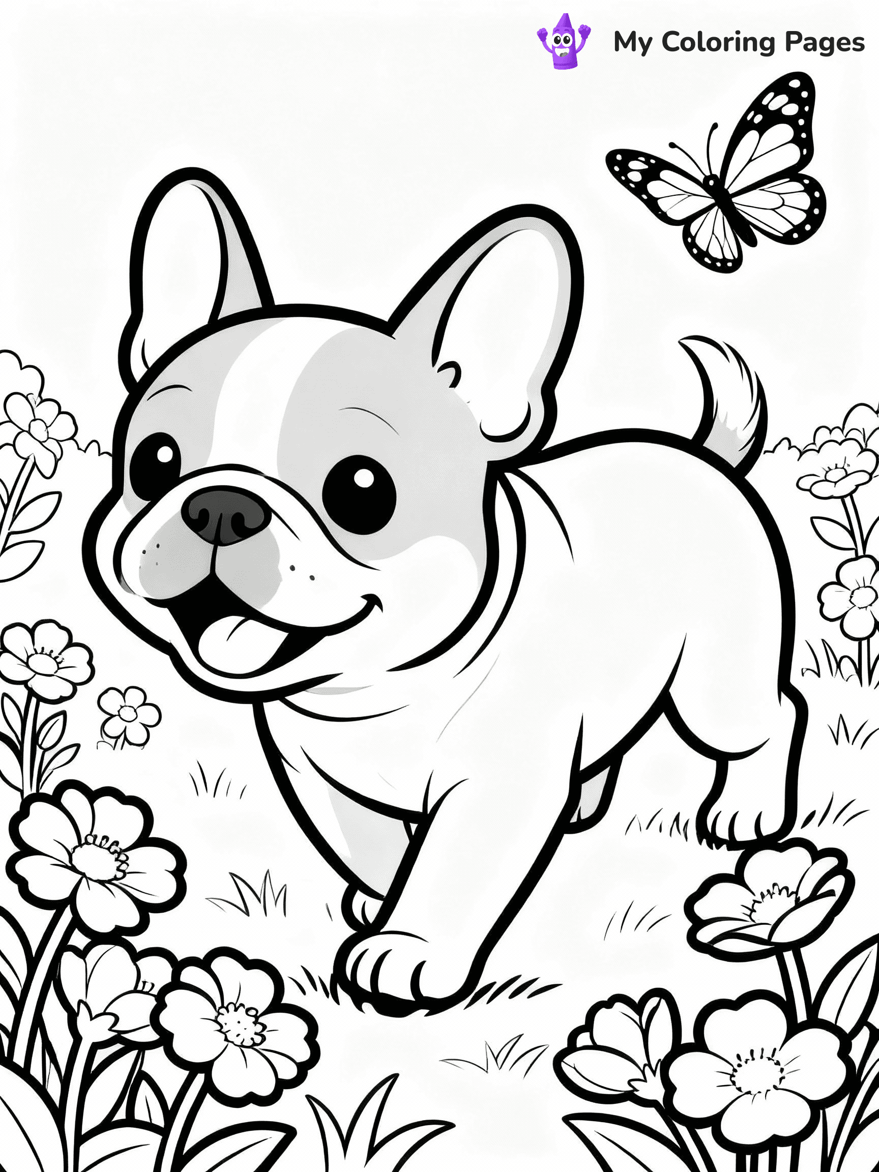 French Bulldog Coloring Pages - 18
