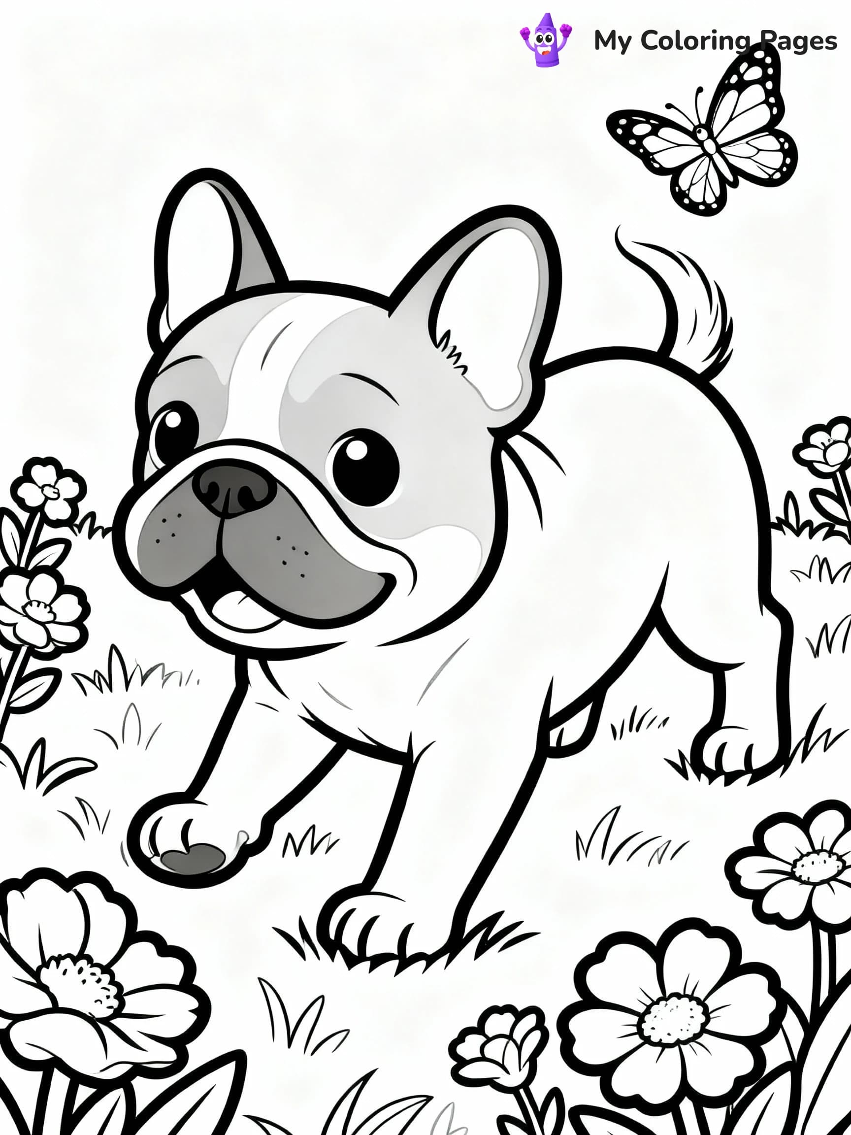 French Bulldog Coloring Pages - 16