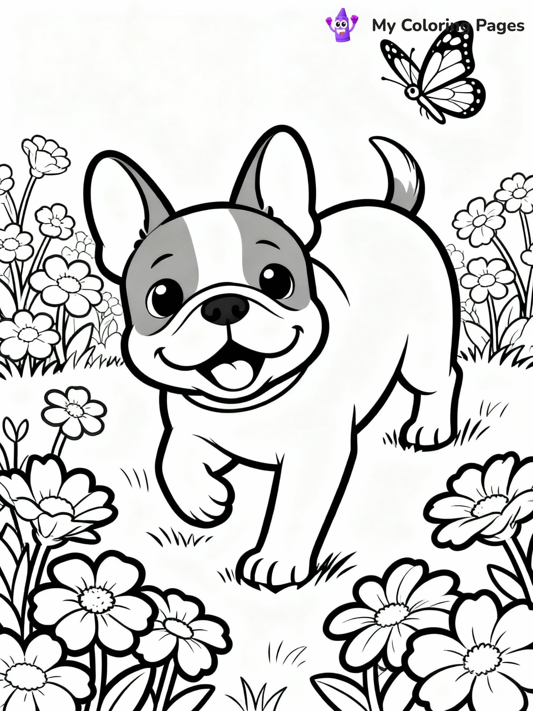 French Bulldog Coloring Pages - 15