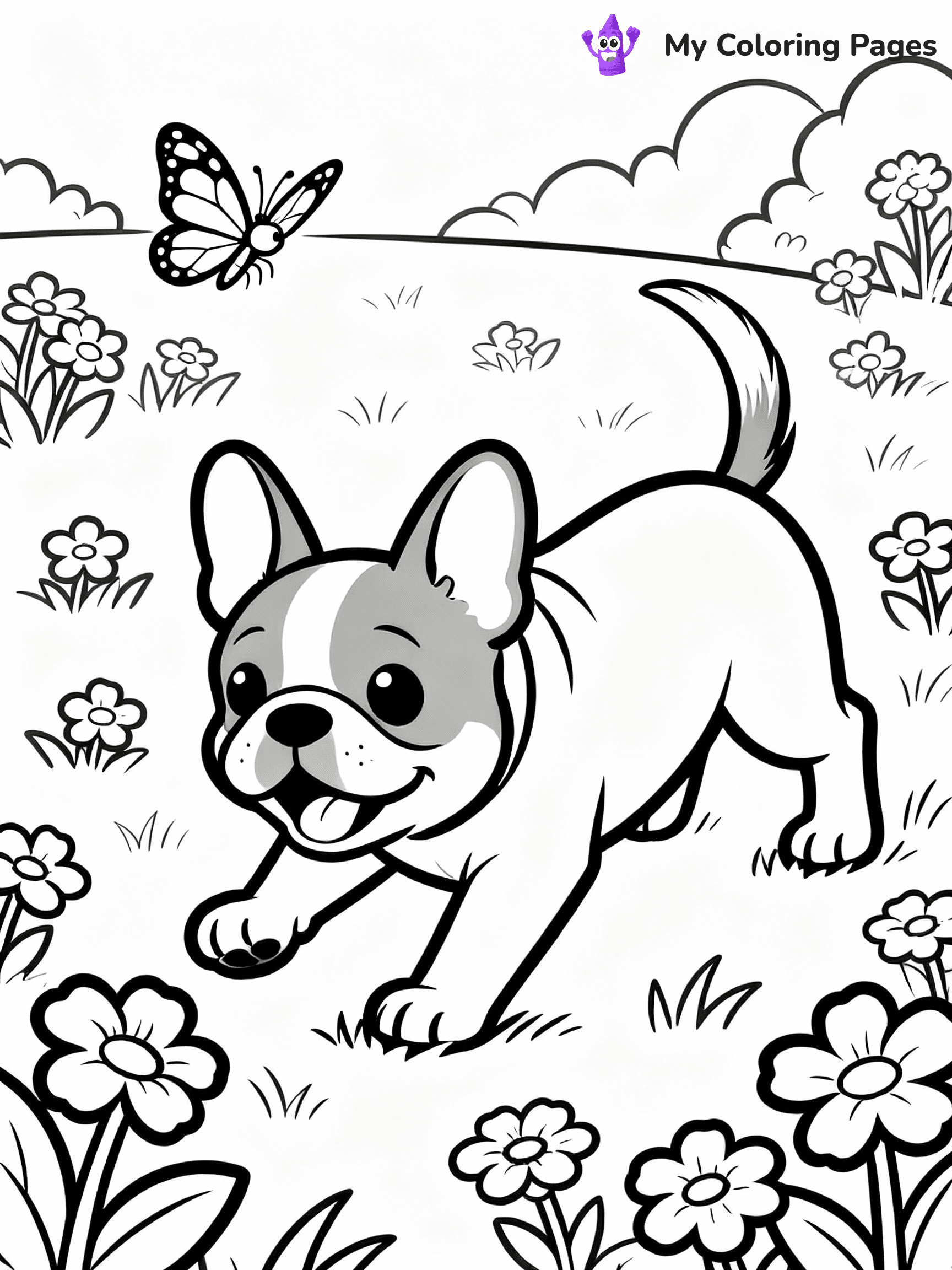 French Bulldog Coloring Pages - 14