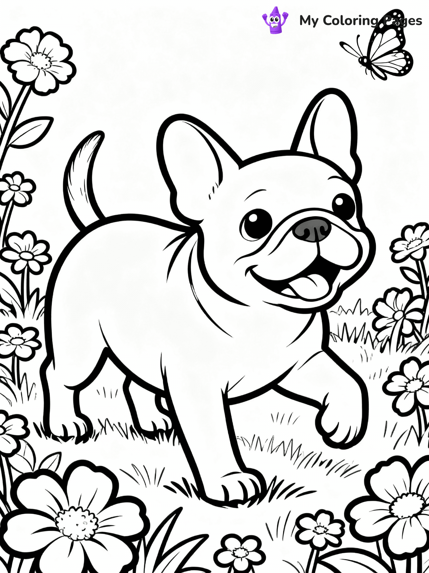 French Bulldog Coloring Pages - 13