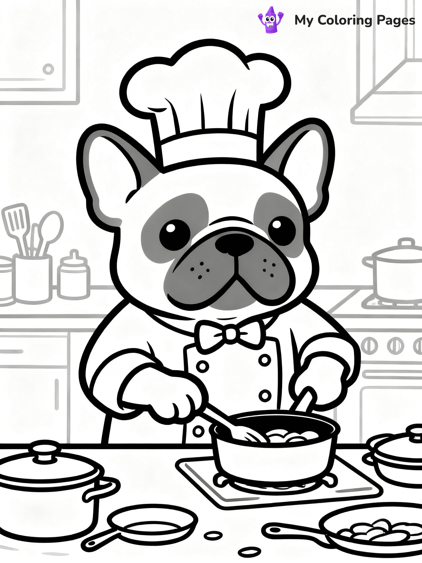 French Bulldog Coloring Pages - 11