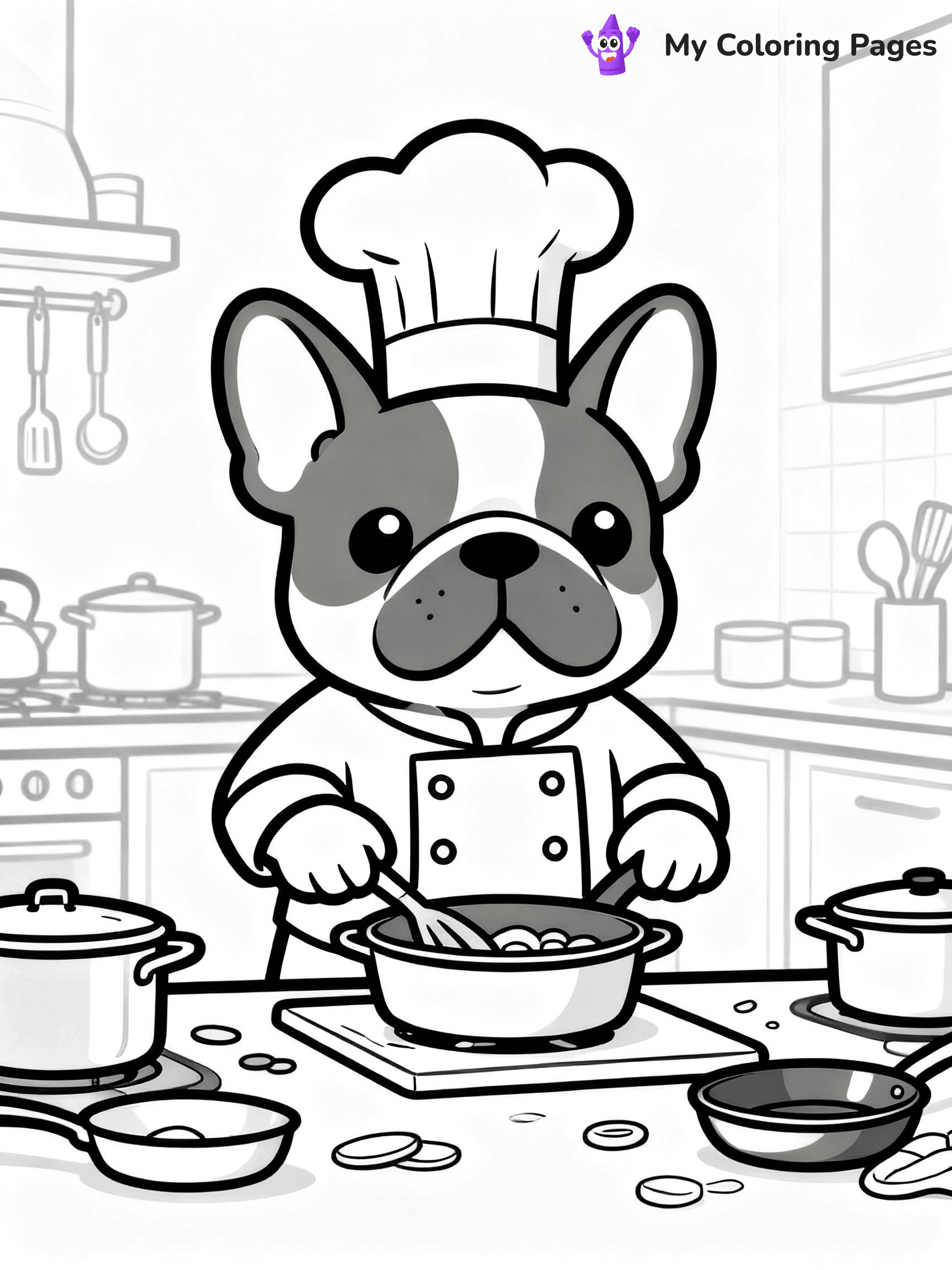 French Bulldog Coloring Pages - 9