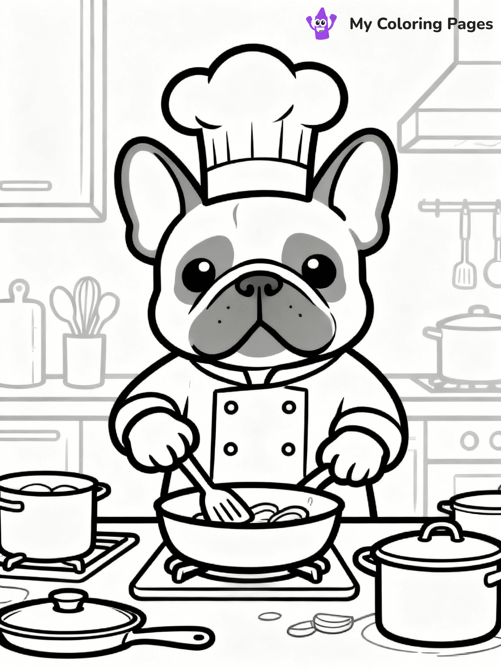 French Bulldog Coloring Pages - 7