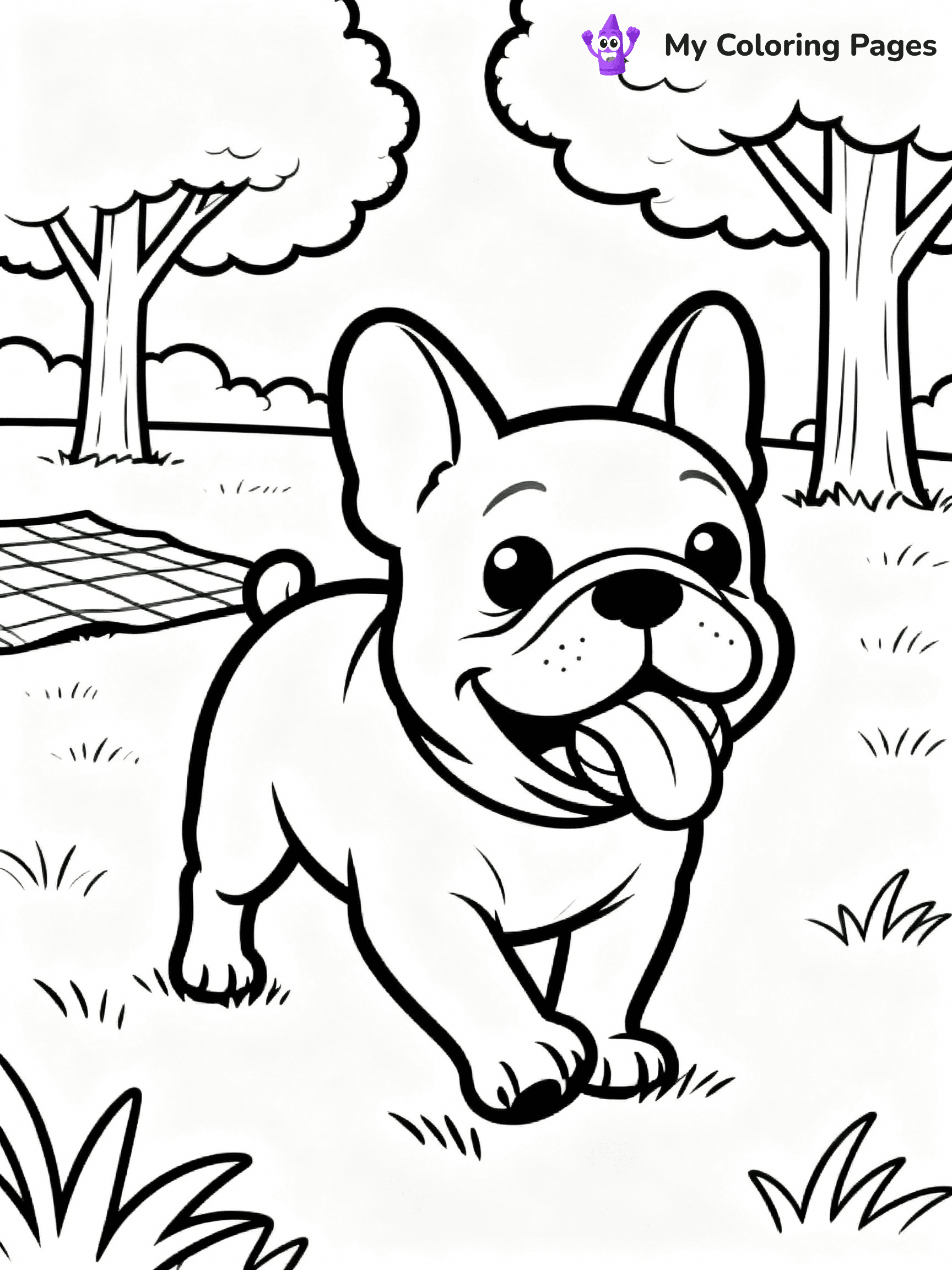 French Bulldog Coloring Pages - 3