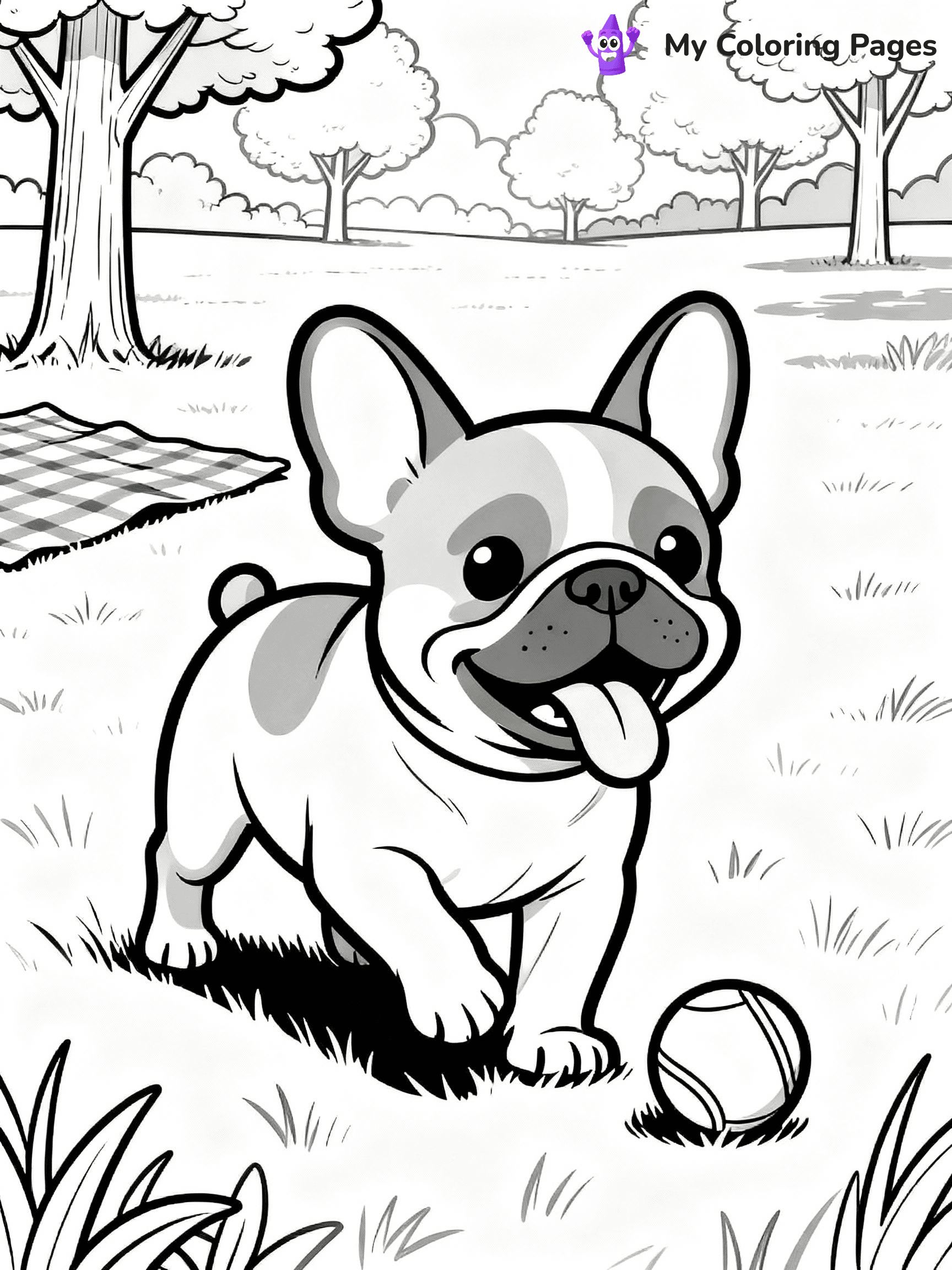 French Bulldog Coloring Pages - 2