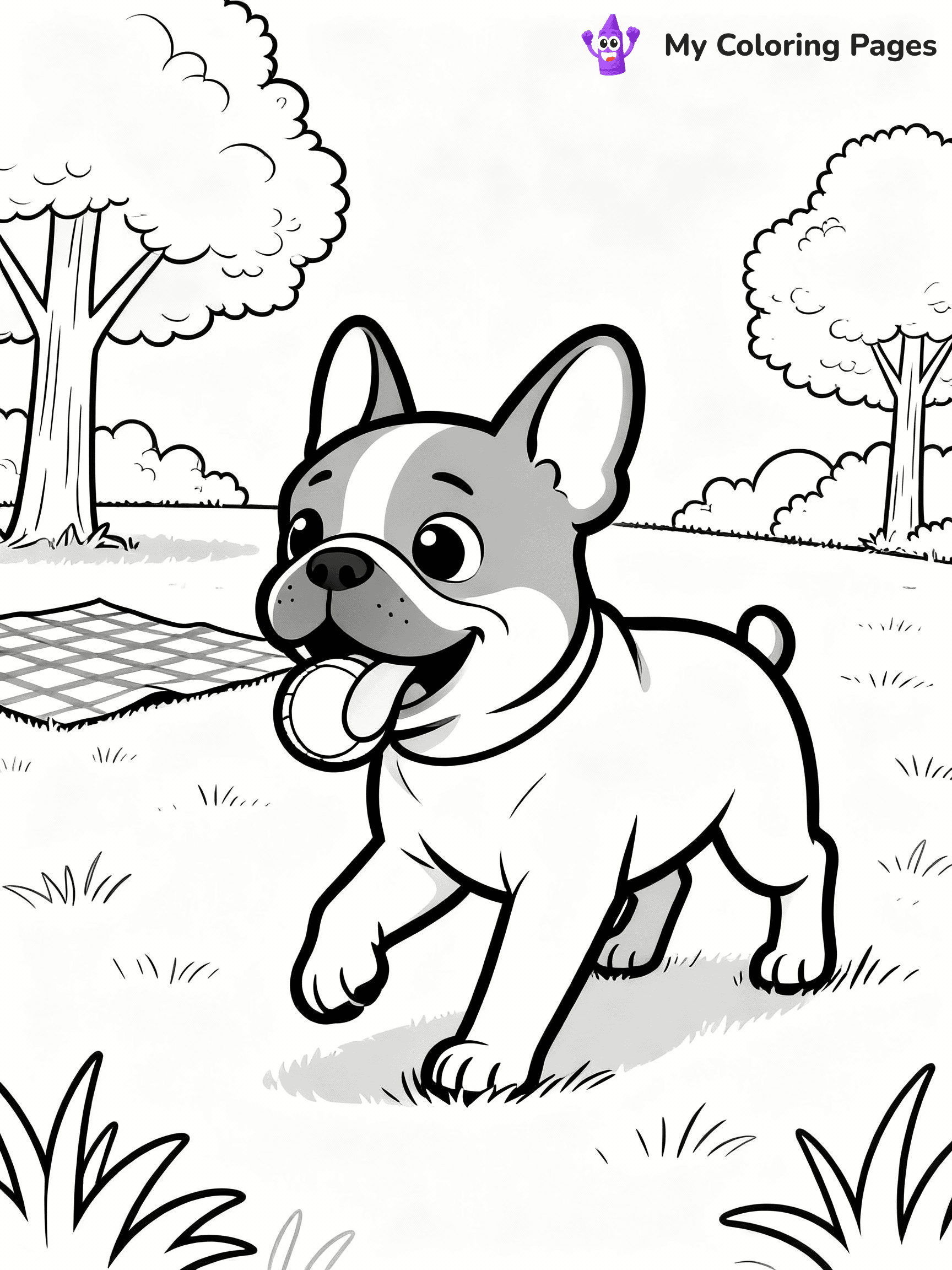 French Bulldog Coloring Pages - 1