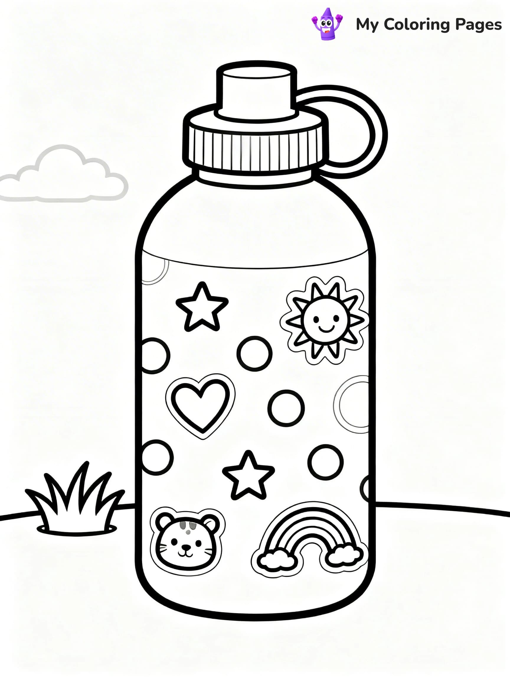 Water Bottle Coloring Pages - 18