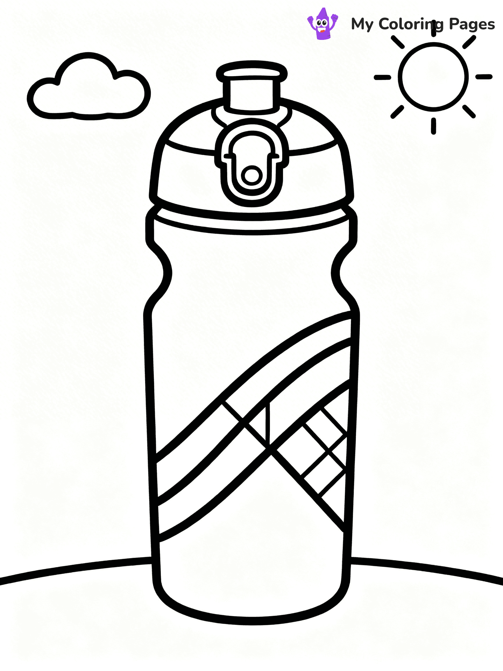 Water Bottle Coloring Pages - 11