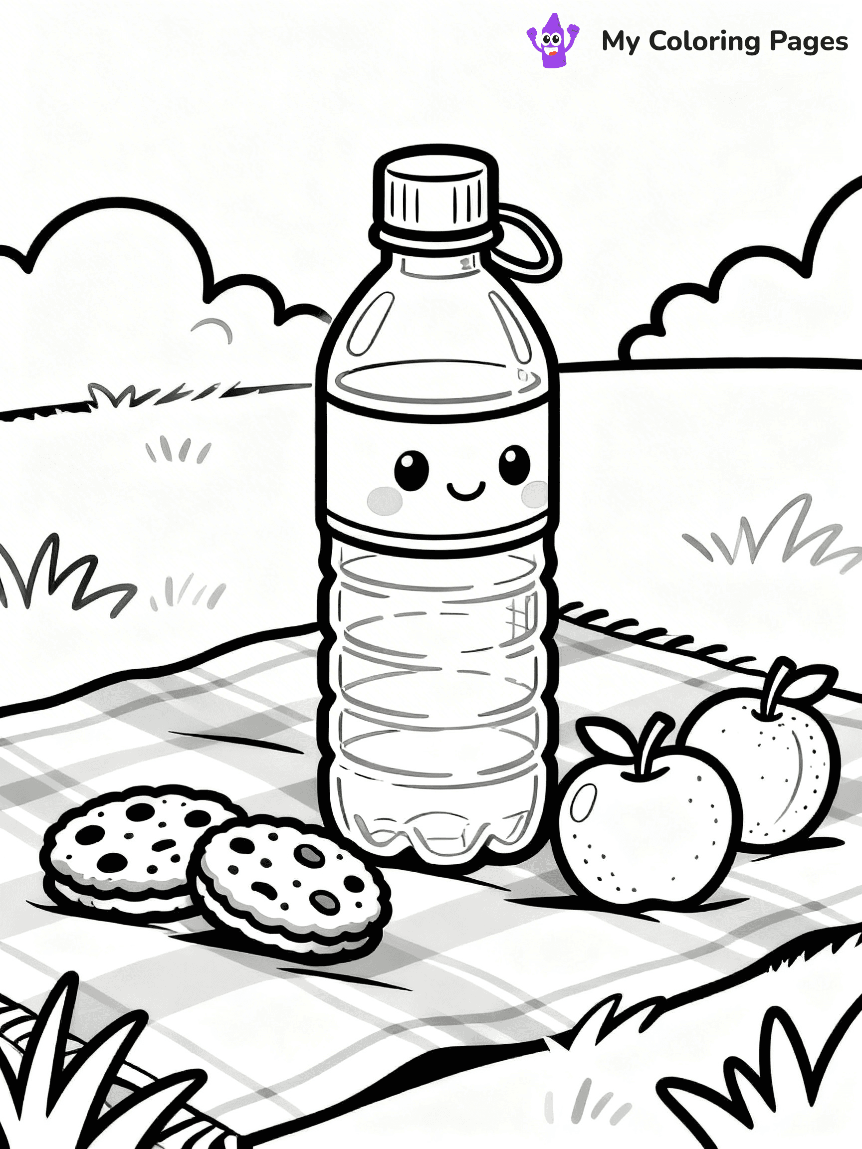 Water Bottle Coloring Pages - 4