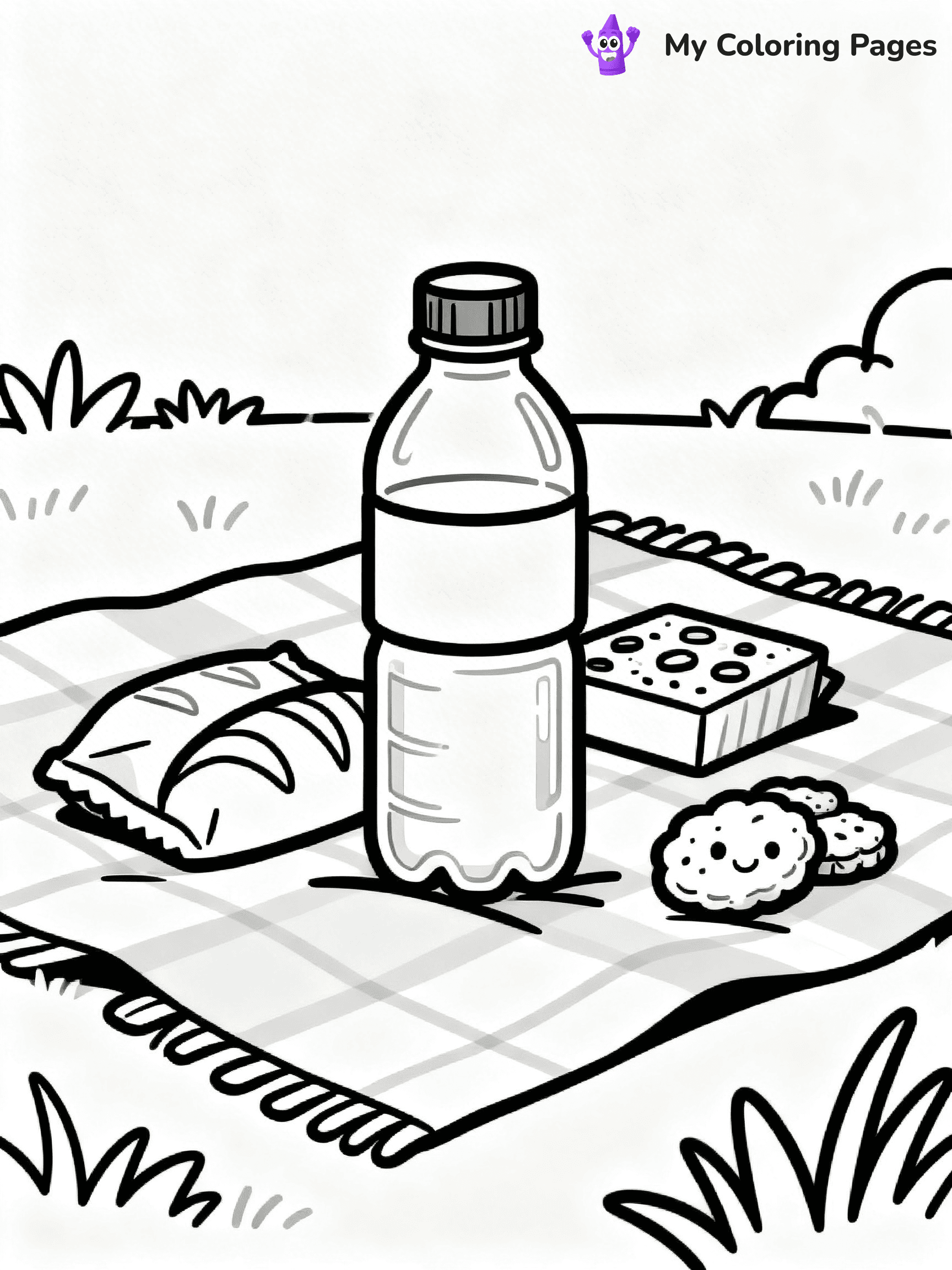 Water Bottle Coloring Pages - 3
