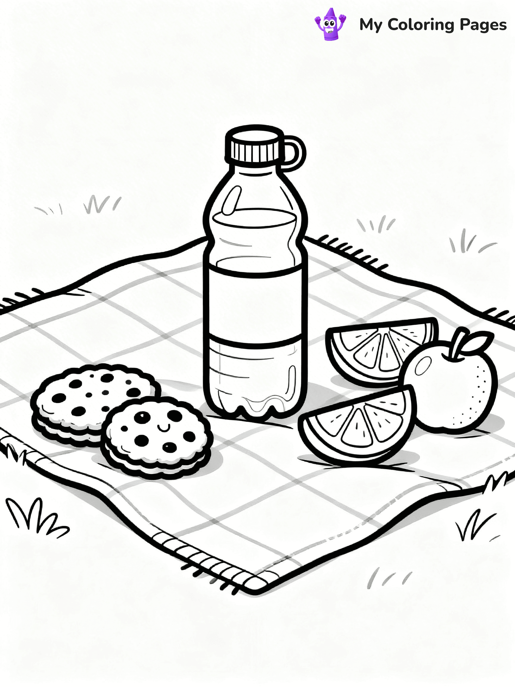 Water Bottle Coloring Pages - 1