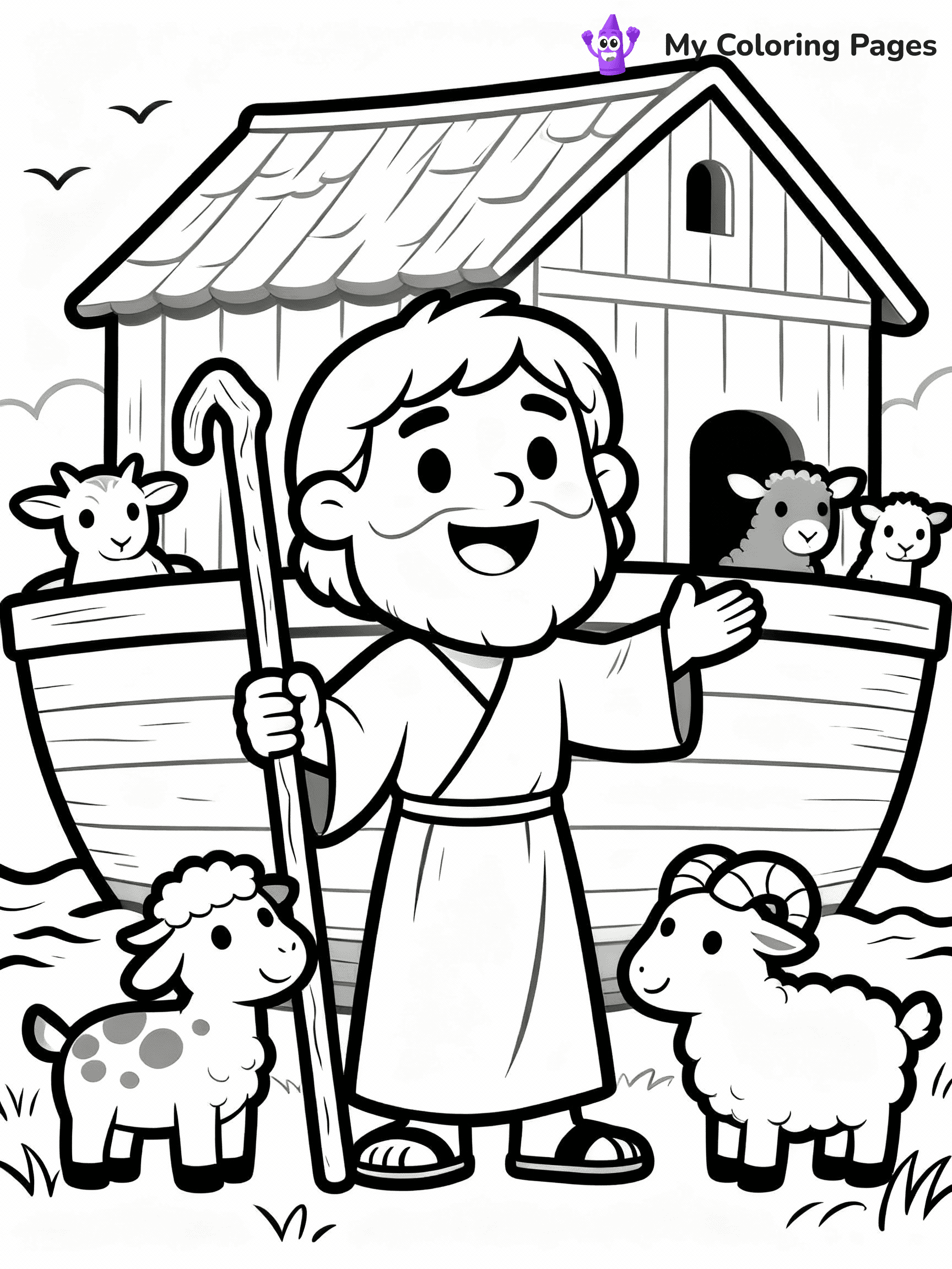 Noah's Ark Coloring Pages - 1