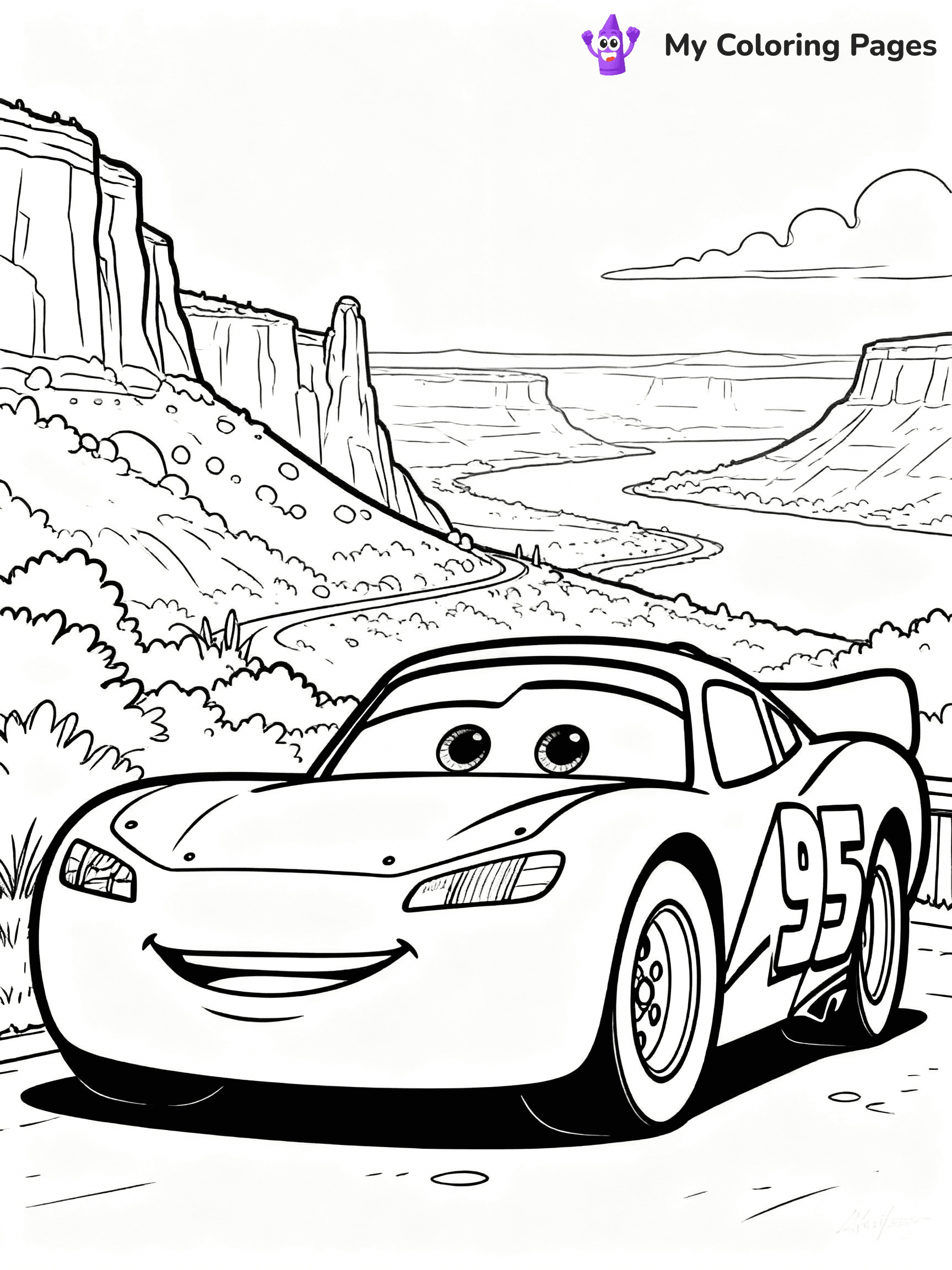 ⚠️ CRITICAL REQUIREMENT - ABSOLUTE BLACK AND WHITE ONLY ⚠️
This MUST be a BLACK AND WHITE line drawing ONLY. NO COLORS whatsoever.
- ONLY pure black lines (#000000) on pure white background (#FFFFFF)
- ABSOLUTELY NO colors, NO shading, NO gradients, NO grayscale
- If there are ANY colors in the output, the image is REJECTED
- This is a COLORING PAGE - meant to be COLORED IN by children
- The output must be UNCOLORED line art ready for coloring
⚠️ SUBJECT TO DRAW: Sally from Cars in Pixar animation style, parked at a scenic view, looking relaxed with her curves highlighted
(REMEMBER: Output must be BLACK AND WHITE line art only, NOT colored!)
# COLORING PAGE: BLACK OUTLINES ONLY - WHITE BACKGROUND MANDATORY
Create a **coloring book page** using EXACTLY two values: black lines, white space.
## NON-NEGOTIABLE BINARY RULES
- **ONLY #000000 (black) and #FFFFFF (white)** - NO other values exist
- **EVERY PIXEL = BLACK OR WHITE** - no gray/shading/antialiasing
- **WHITE BACKGROUND MANDATORY** - entire canvas stays white
- **ALL SHAPES HOLLOW** - everything is empty outlines waiting to be colored
- **FORBIDDEN:** fills, shading, gradients, patterns, textures, colors
- **NO SOLID REGIONS** - if it's not a thin line, it's wrong
## Universal Line Standards
- Black outlines ONLY - thin, uniform weight
- Every shape completely empty inside
- Closed contours suitable for coloring
- Simple flat illustration - zero depth/3D/realism
- **Style:** Whimsical Doodle Art Alley - rounded, friendly outlines (unless specified)
## Everything = Outline Only
- Characters/animals: hollow shapes
- Objects/clothing: empty contours
- Backgrounds/scenery: line work only
- Natural elements: outlined forms
- Dark/night areas: don't exist (use outlined symbols)
- Textures/patterns: convert to simple lines
## The Test
Can a child color EVERY white space with crayons? If any area is pre-filled/shaded/gray or colored in, it FAILS. Every shape must be waiting to receive color.
**FINAL OUTPUT**: Binary coloring page. Black lines define shapes. White spaces ready for coloring. Nothing else exists. No exceptions. Print-ready.
⚠️ FINAL REMINDER: Draw the subject "Sally from Cars in Pixar animation style, parked at a scenic view, looking relaxed with her curves highlighted" as BLACK AND WHITE line art. Zero colors in output.