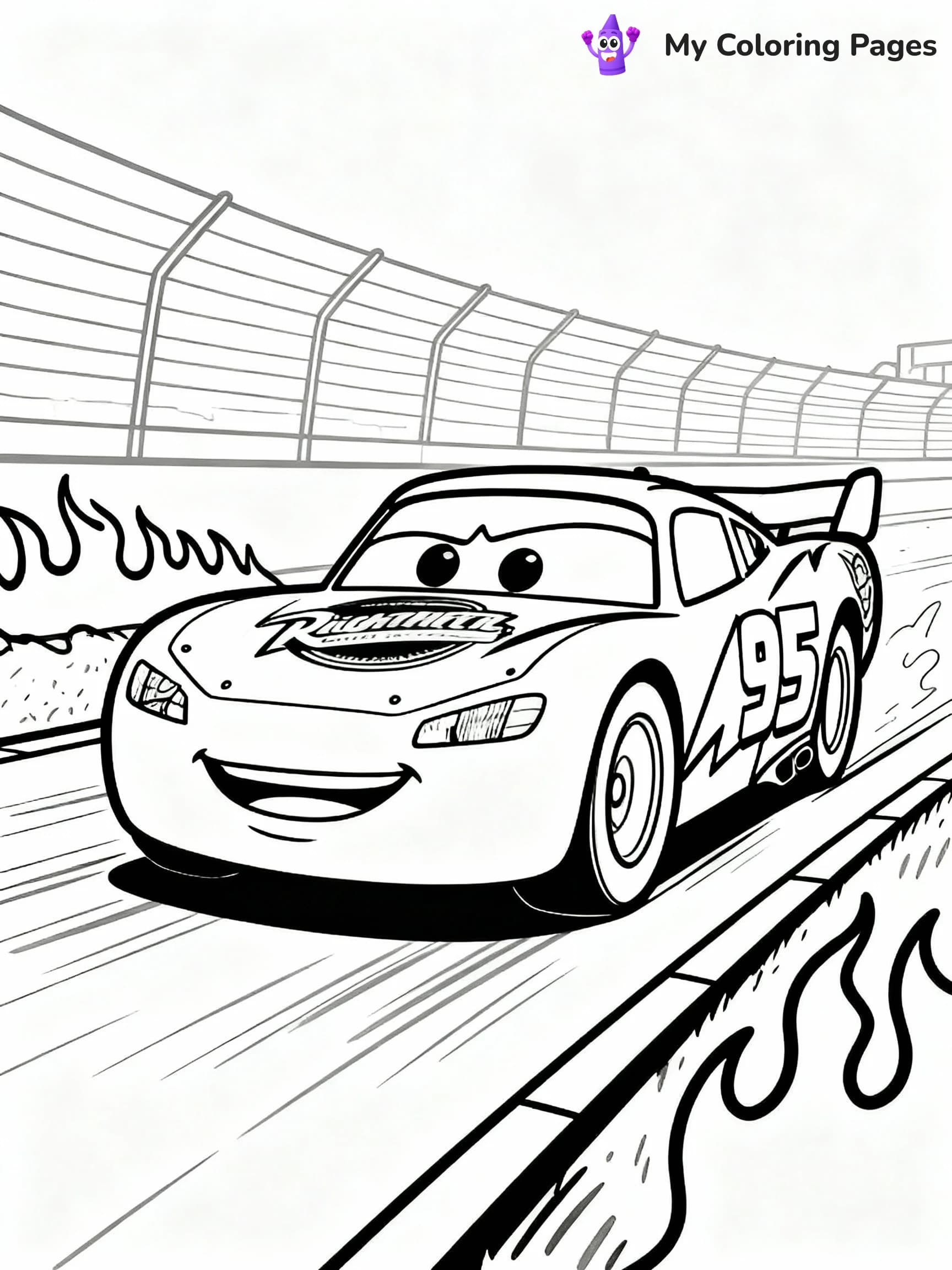 Lightning Mcqueen Coloring Pages - 16