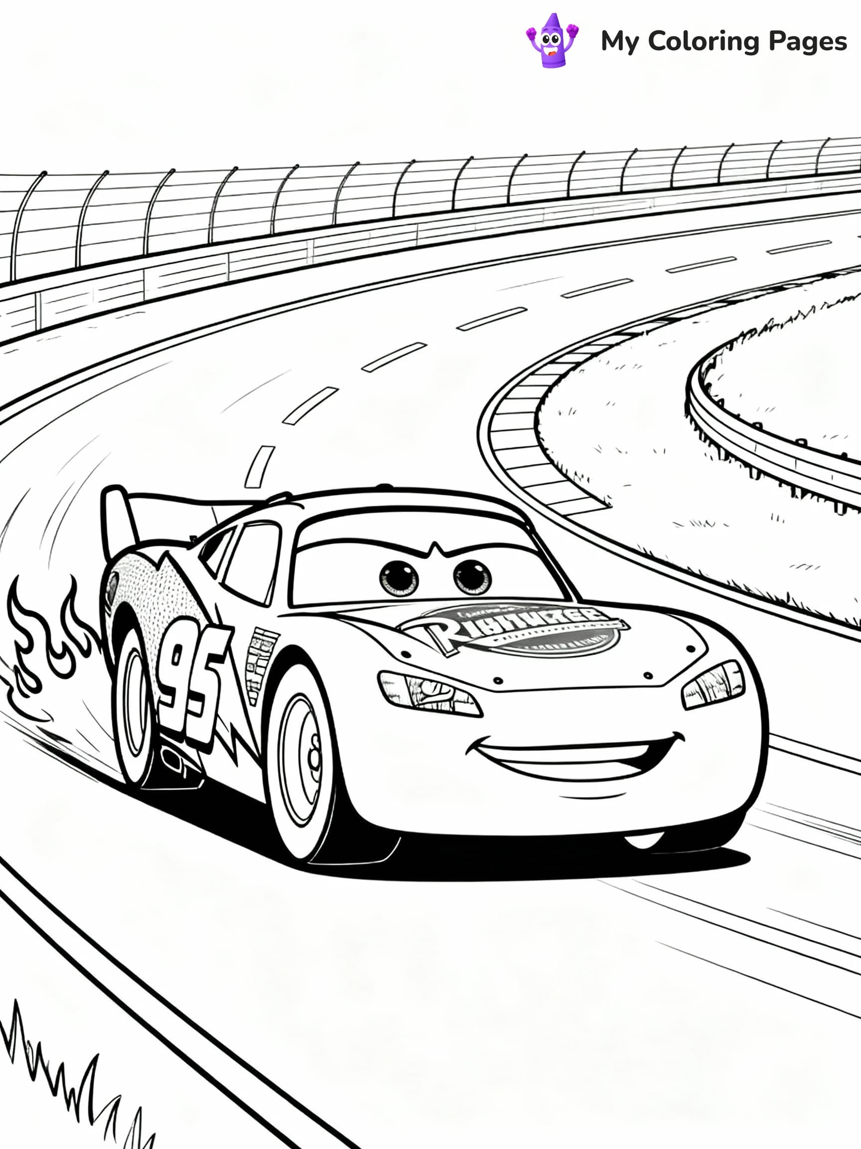 Lightning Mcqueen Coloring Pages - 12
