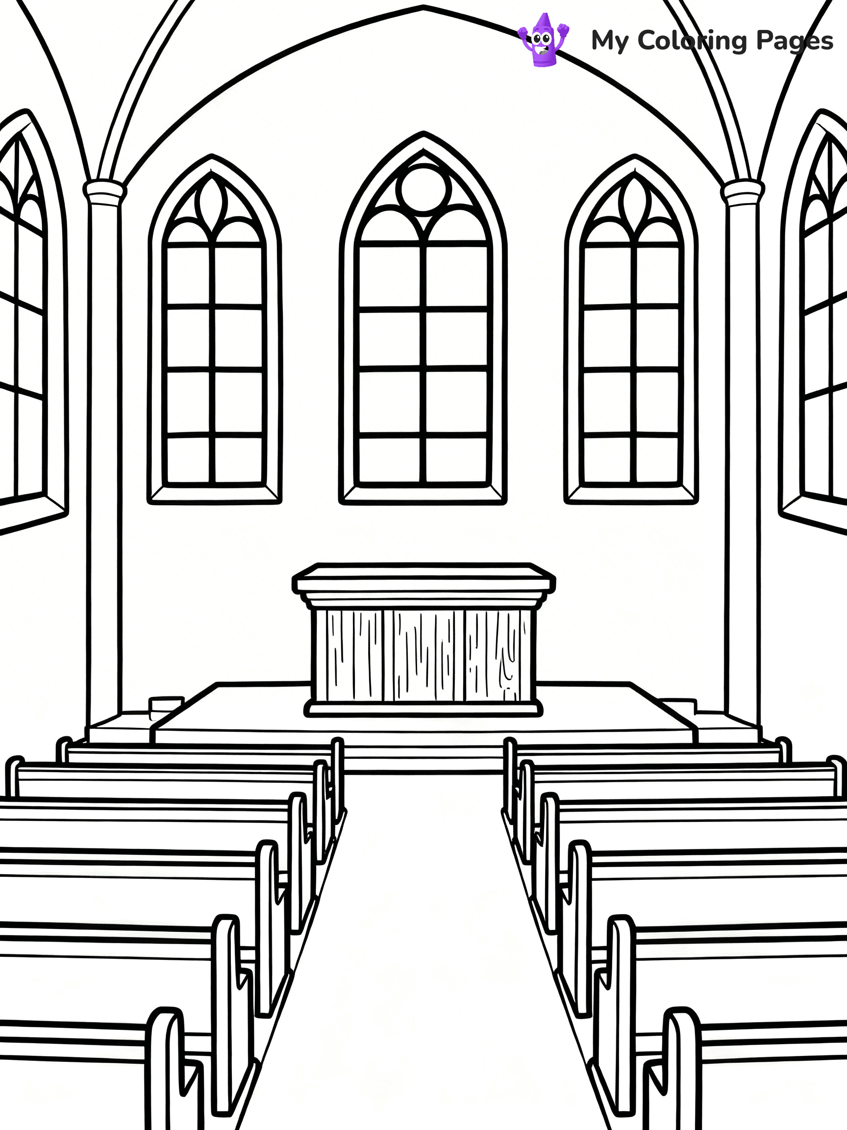 Church Coloring Pages - 45