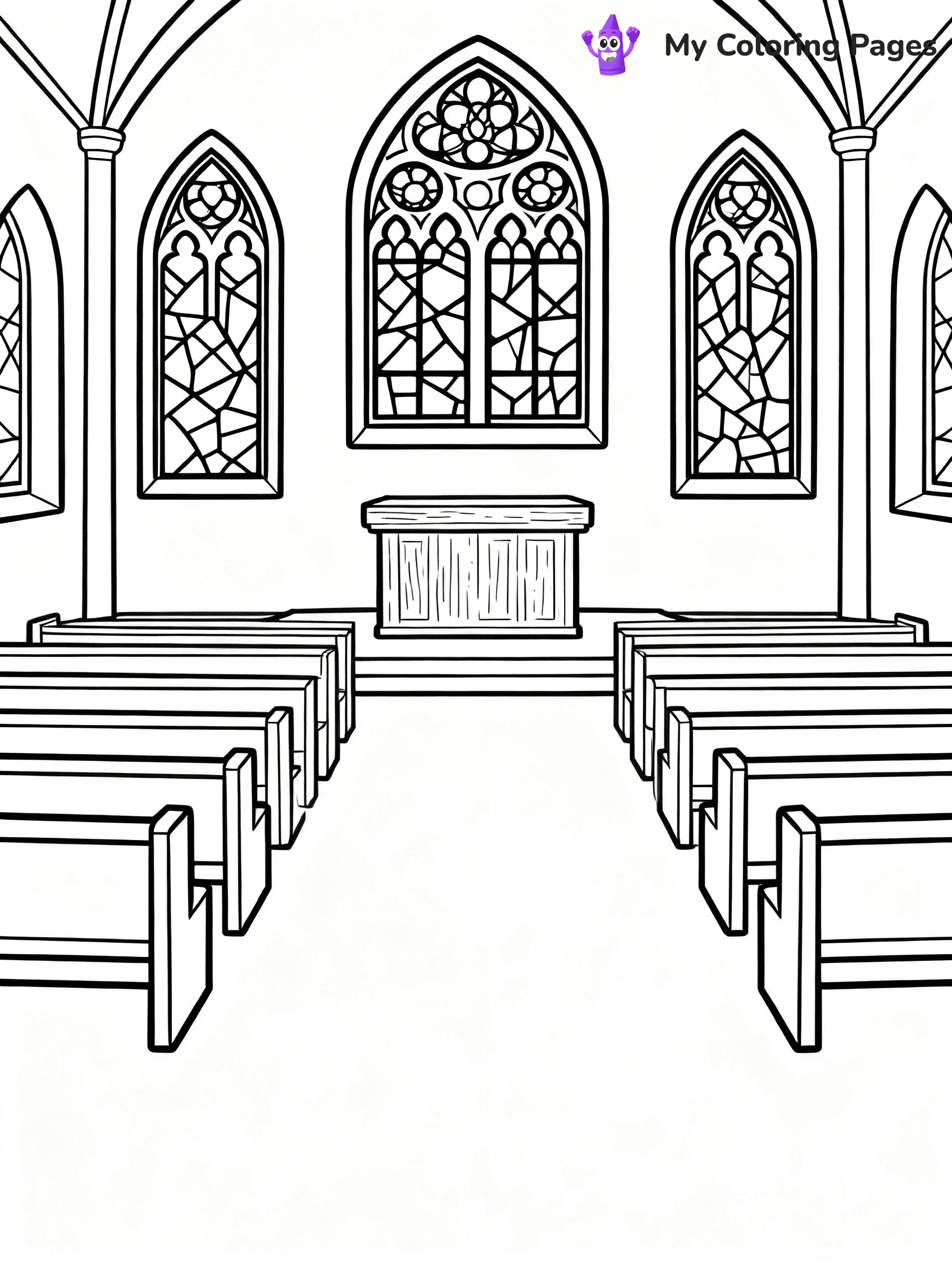 Church Coloring Pages - 42
