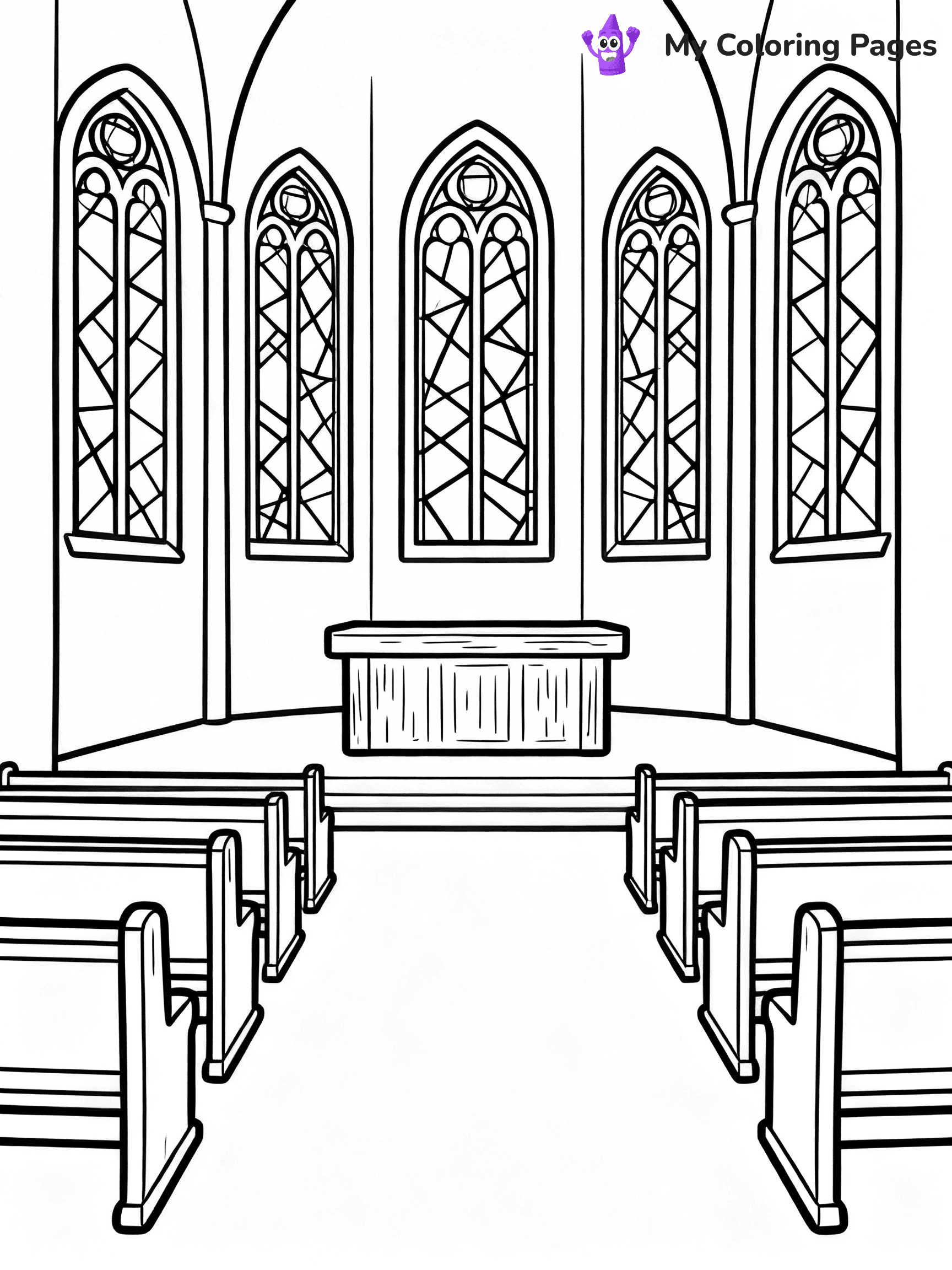 Church Coloring Pages - 41