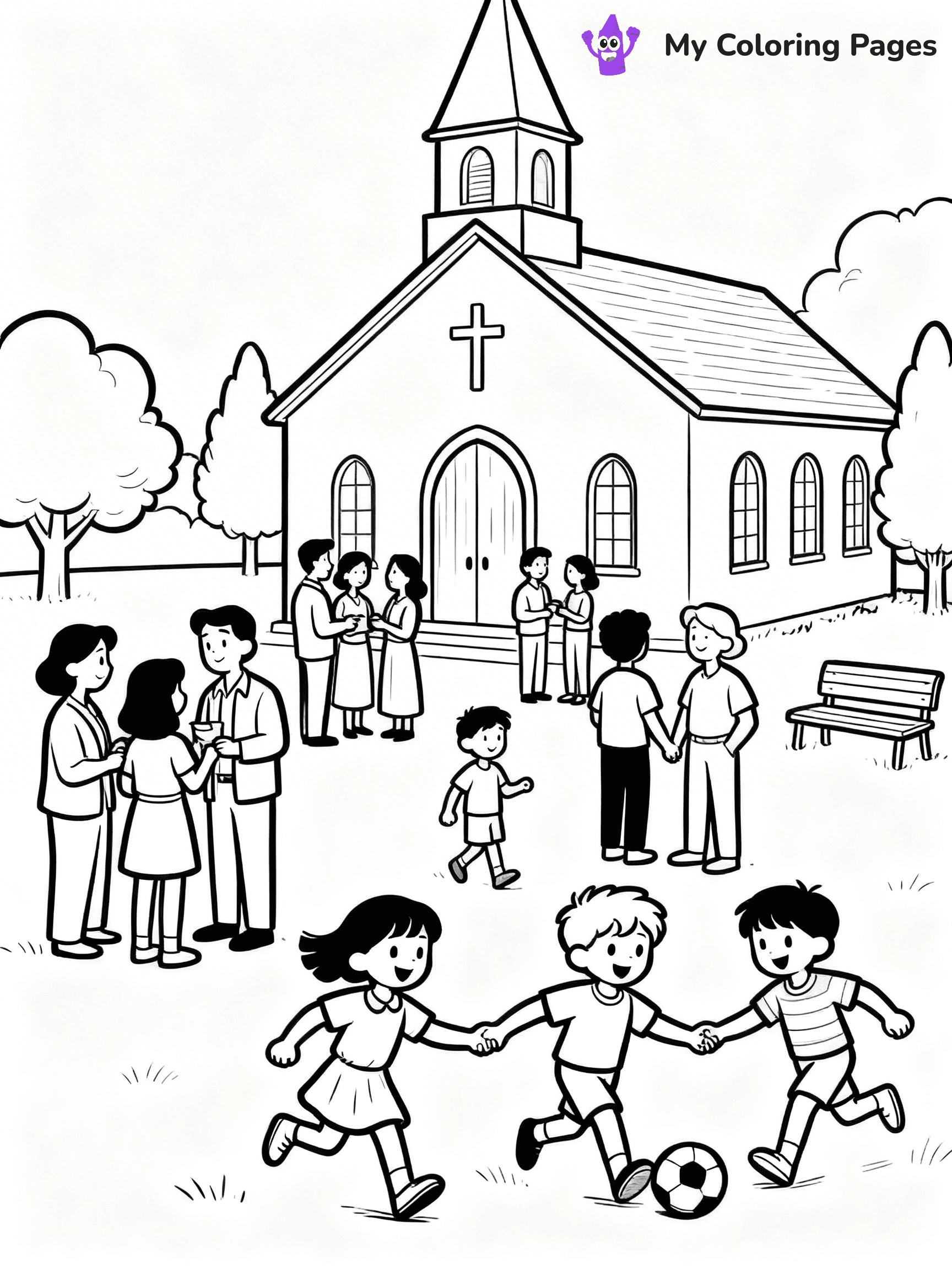 Church Coloring Pages - 35