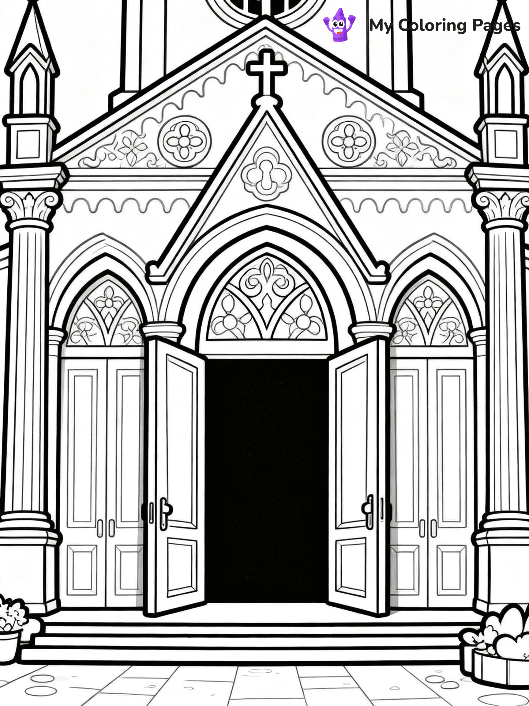 Church Coloring Pages - 34