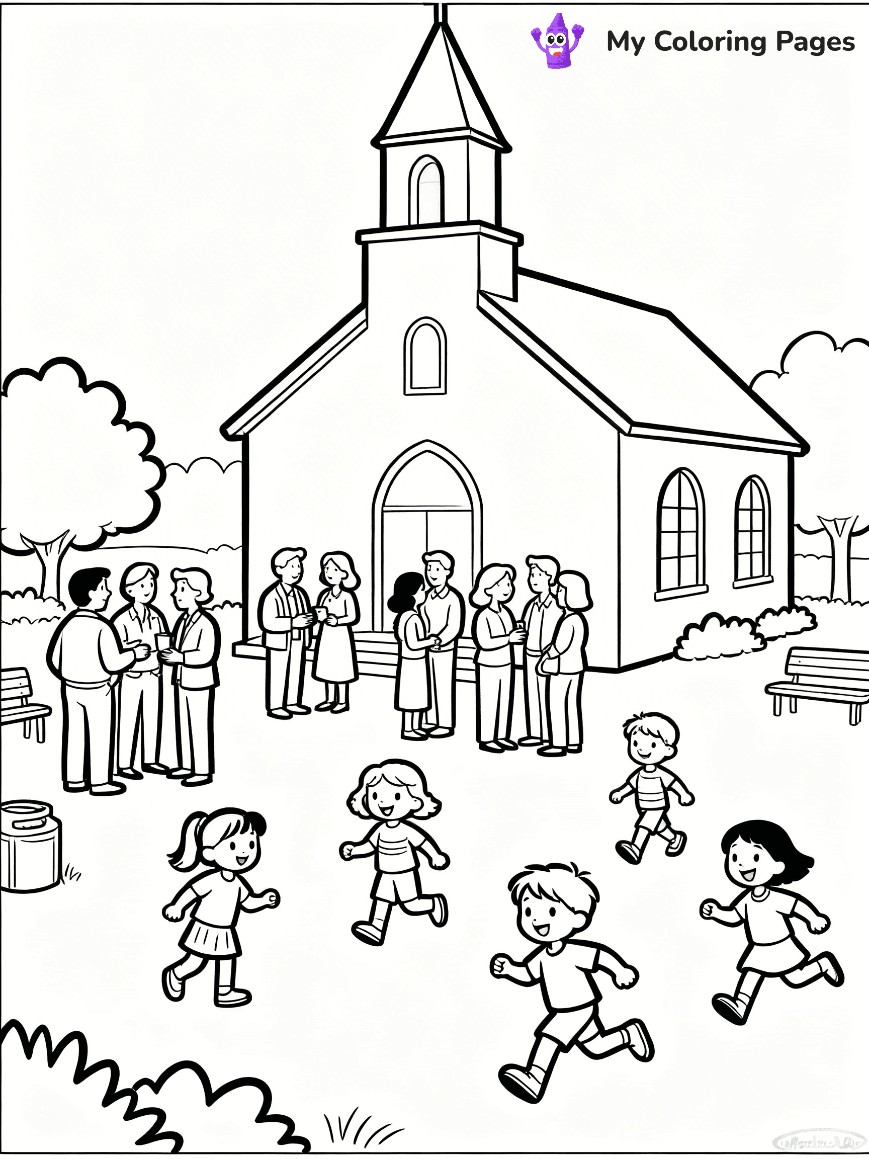 Church Coloring Pages - 29